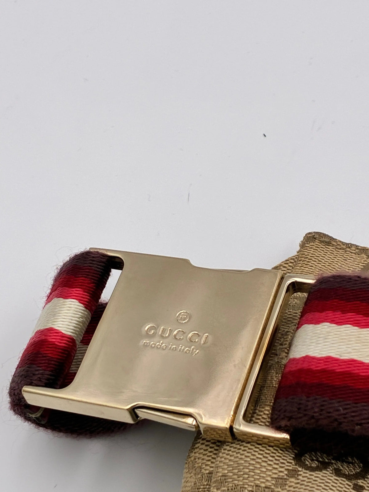 Preloved | Gucci GG Monogram Bæltetaske i Bordeaux Canvas Gucci