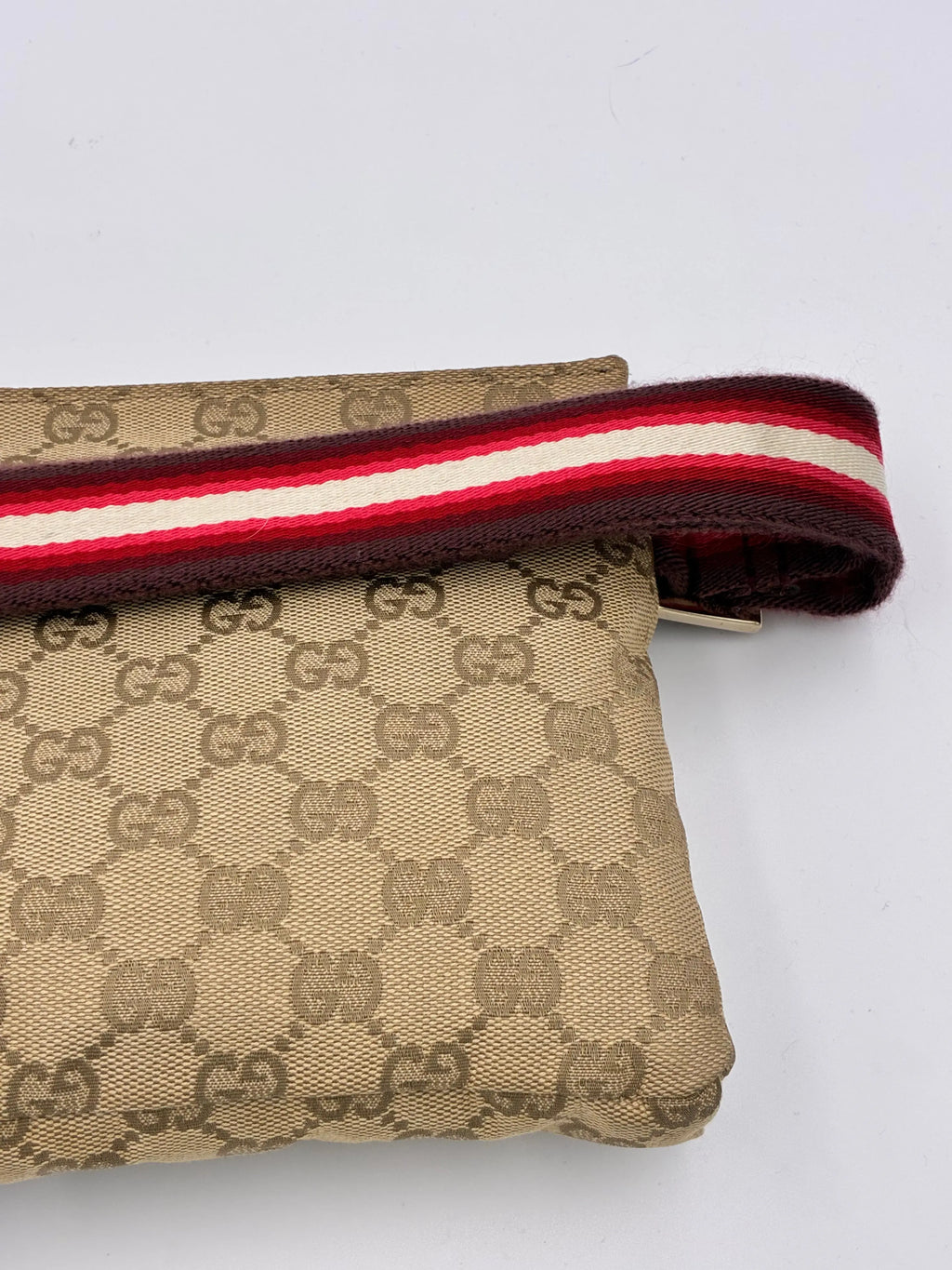 Preloved | Gucci GG Monogram Bæltetaske i Bordeaux Canvas Gucci