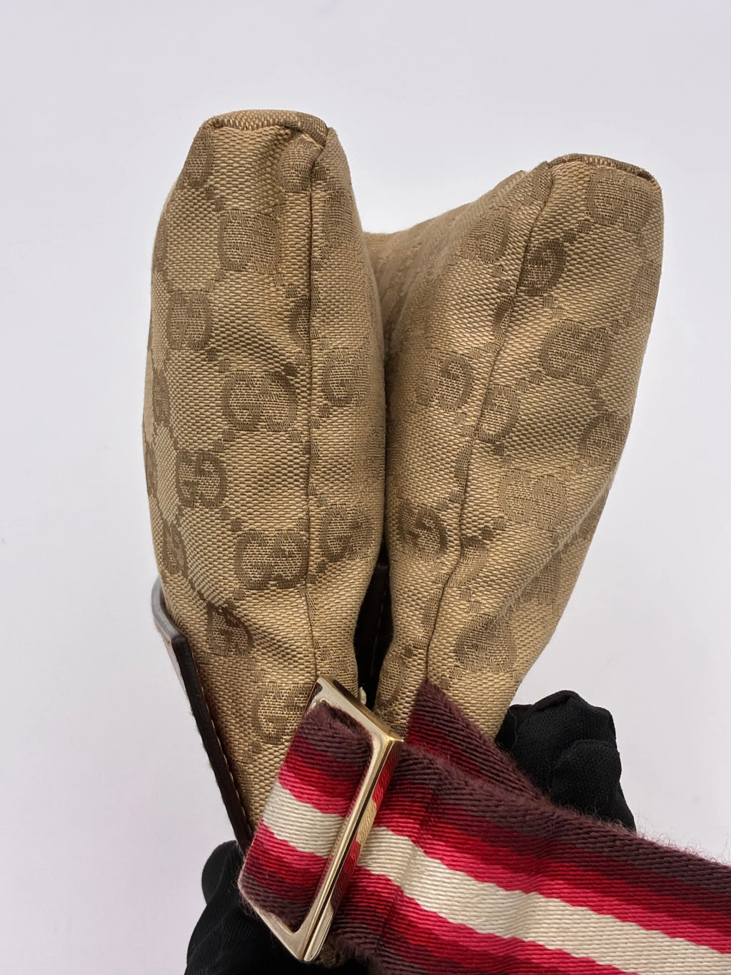 Preloved | Gucci GG Monogram Bæltetaske i Bordeaux Canvas Gucci