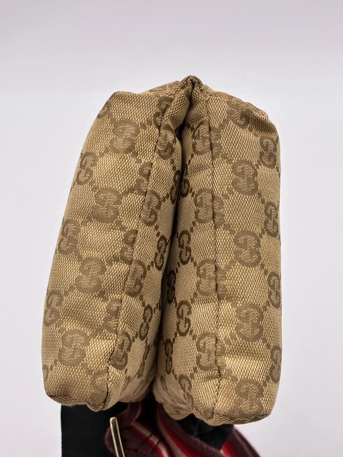 Preloved | Gucci GG Monogram Bæltetaske i Bordeaux Canvas Gucci