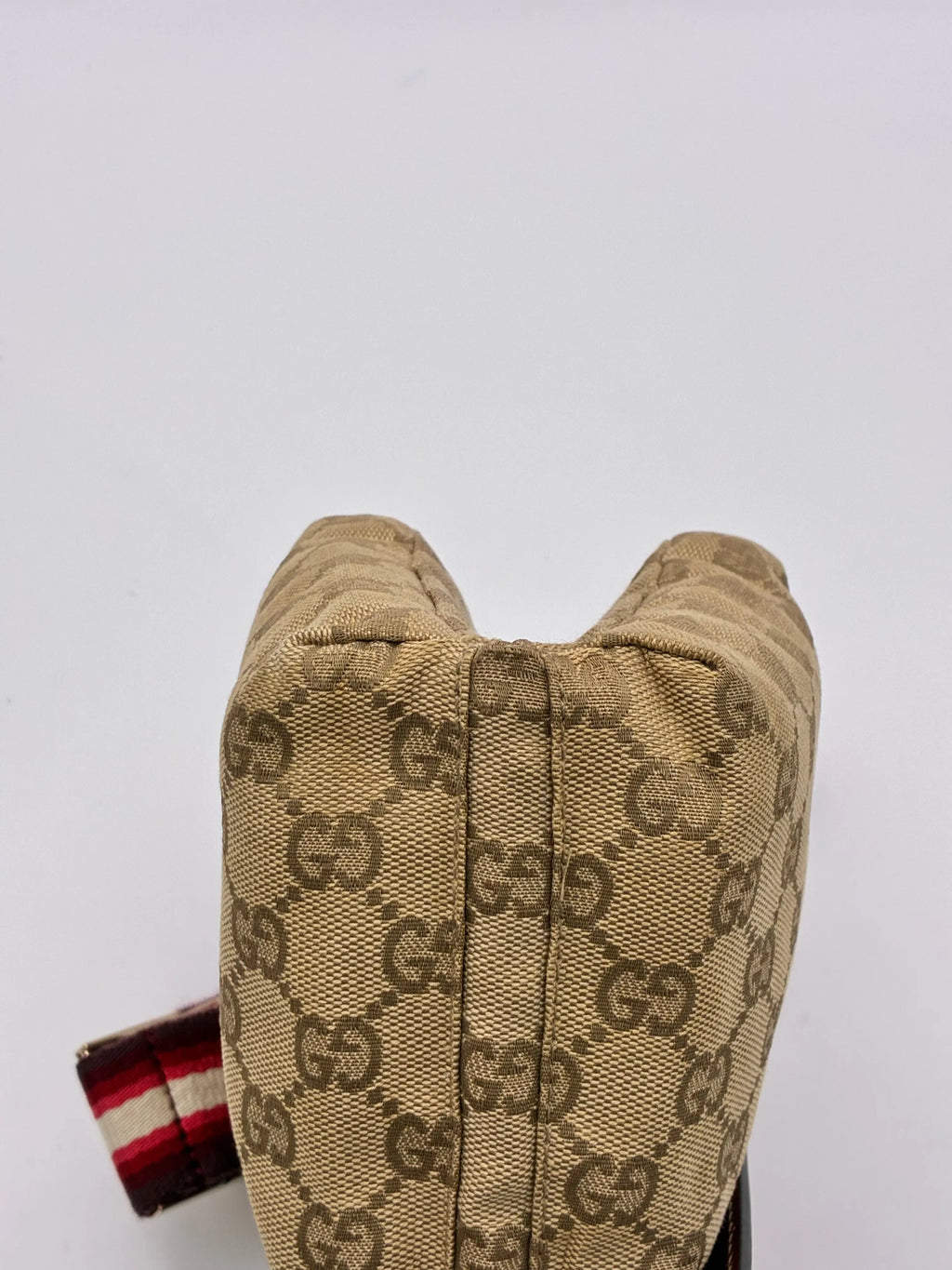 Preloved | Gucci GG Monogram Bæltetaske i Bordeaux Canvas Gucci