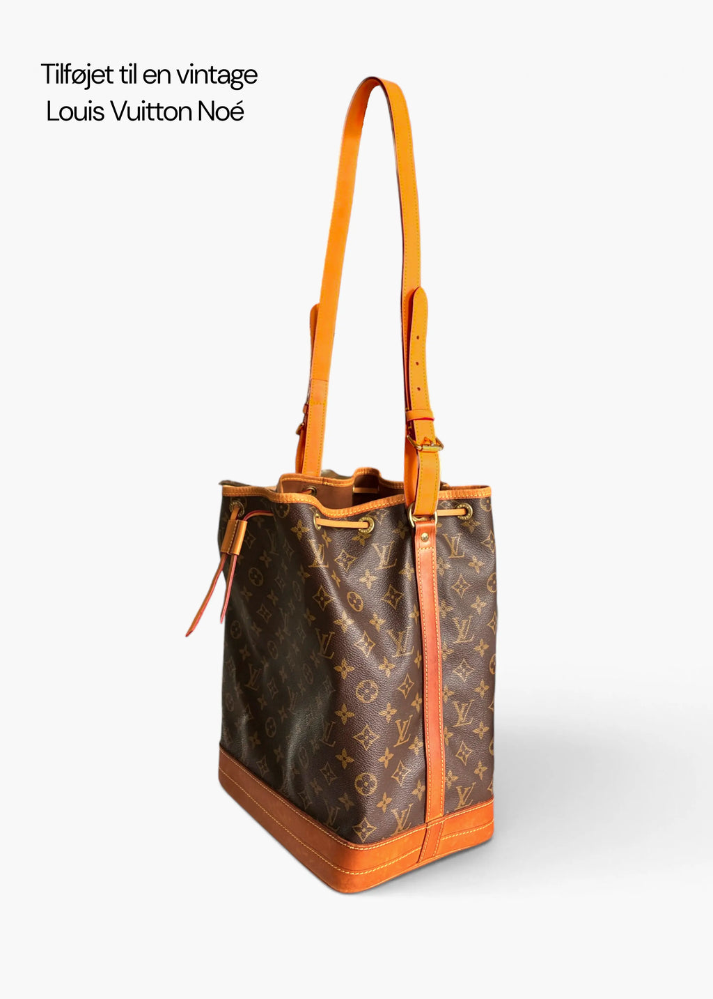 Vachetta Læderrem Patineret til Louis Vuitton Noé Justerbar – 100-120 cm Hidden Luxury Project