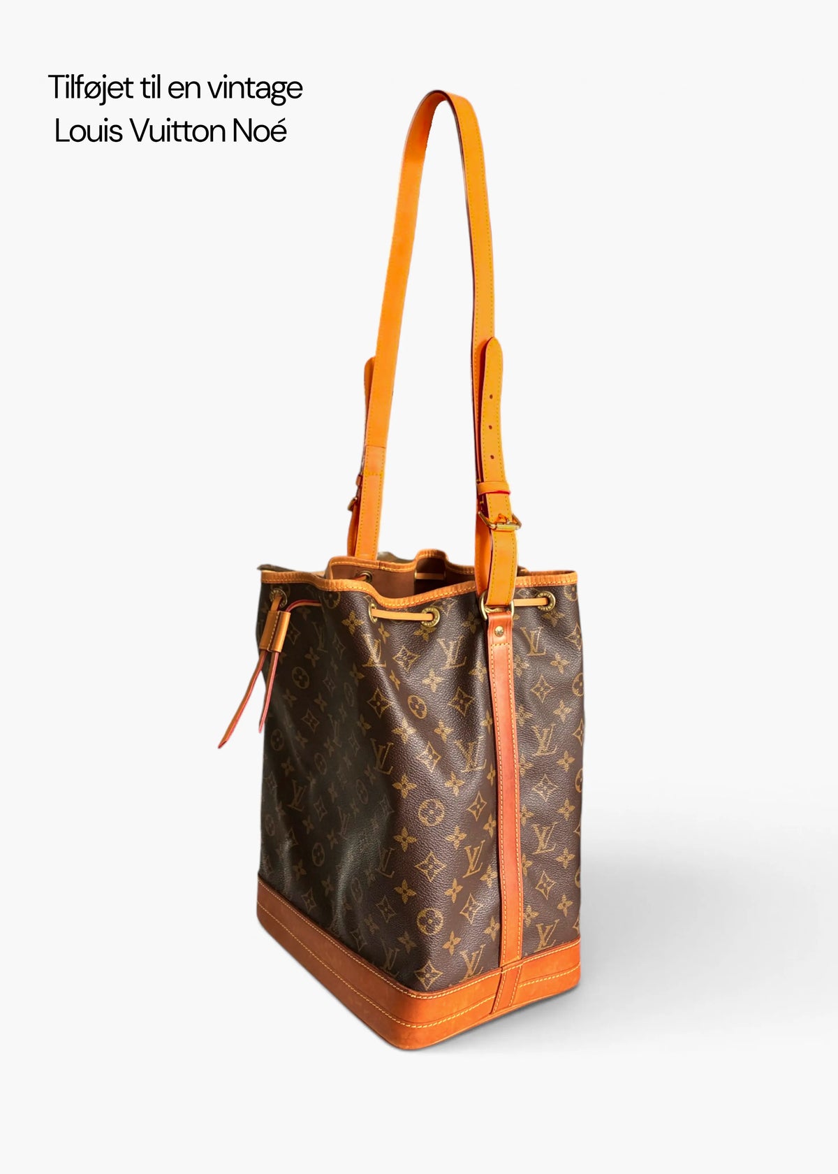 Vachetta Læderrem Patineret til Louis Vuitton Noé Justerbar – 100-120 cm Hidden Luxury Project