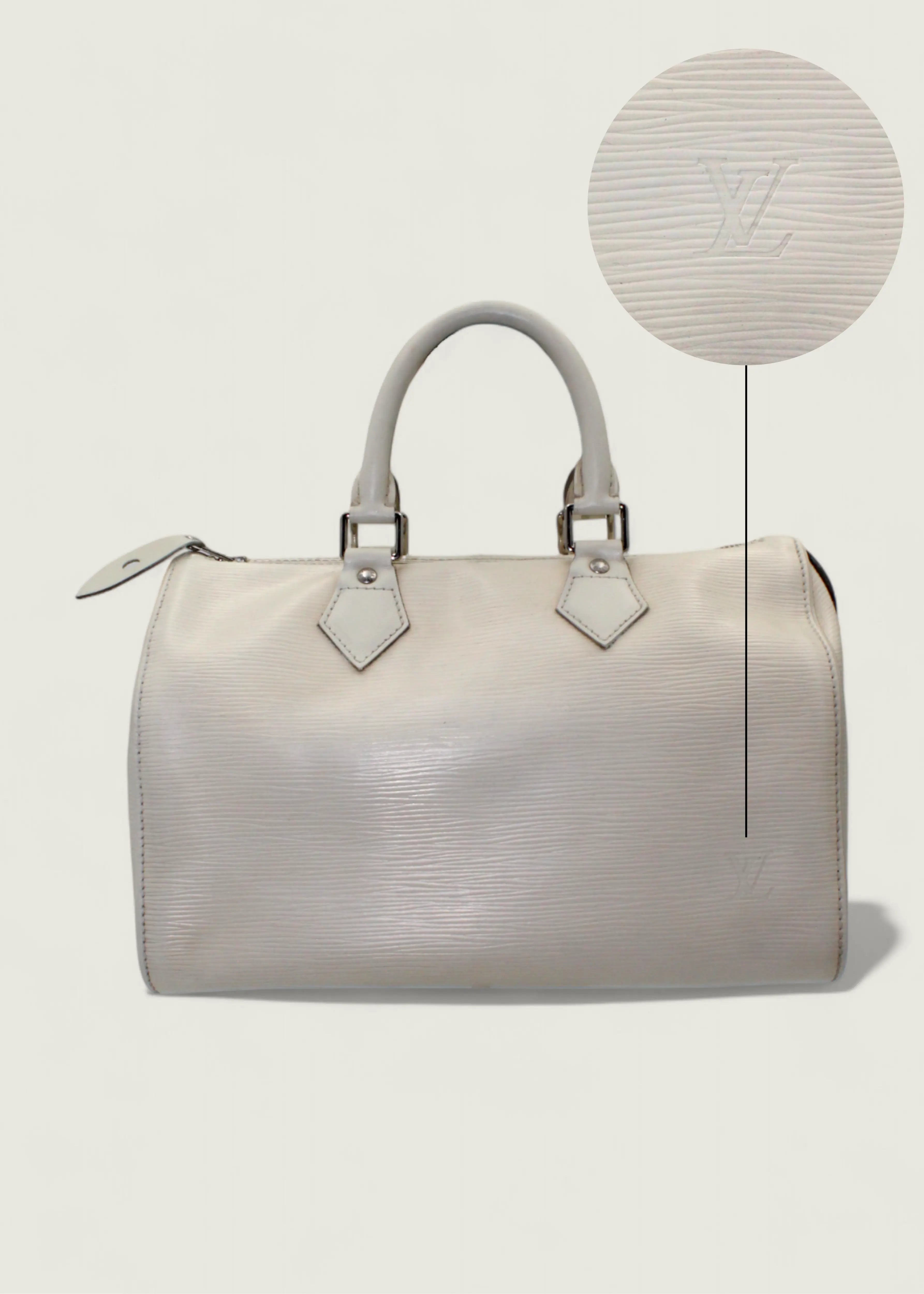Preloved | Louis Vuitton Speedie 30 Håndtaske i Hvid Epi Læder Louis Vuitton
