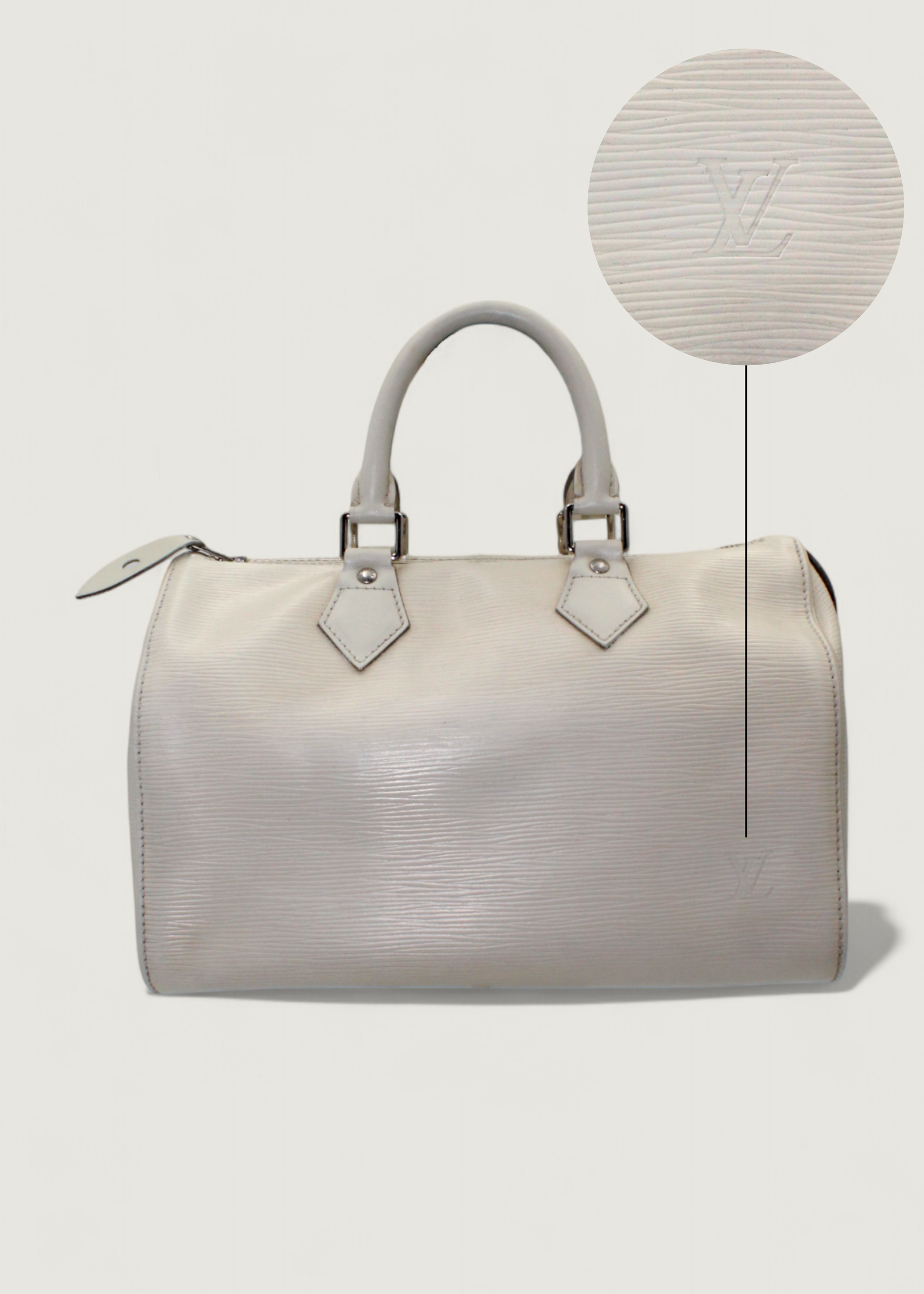 Preloved | Louis Vuitton Speedie 30 Håndtaske i Hvid Epi Læder