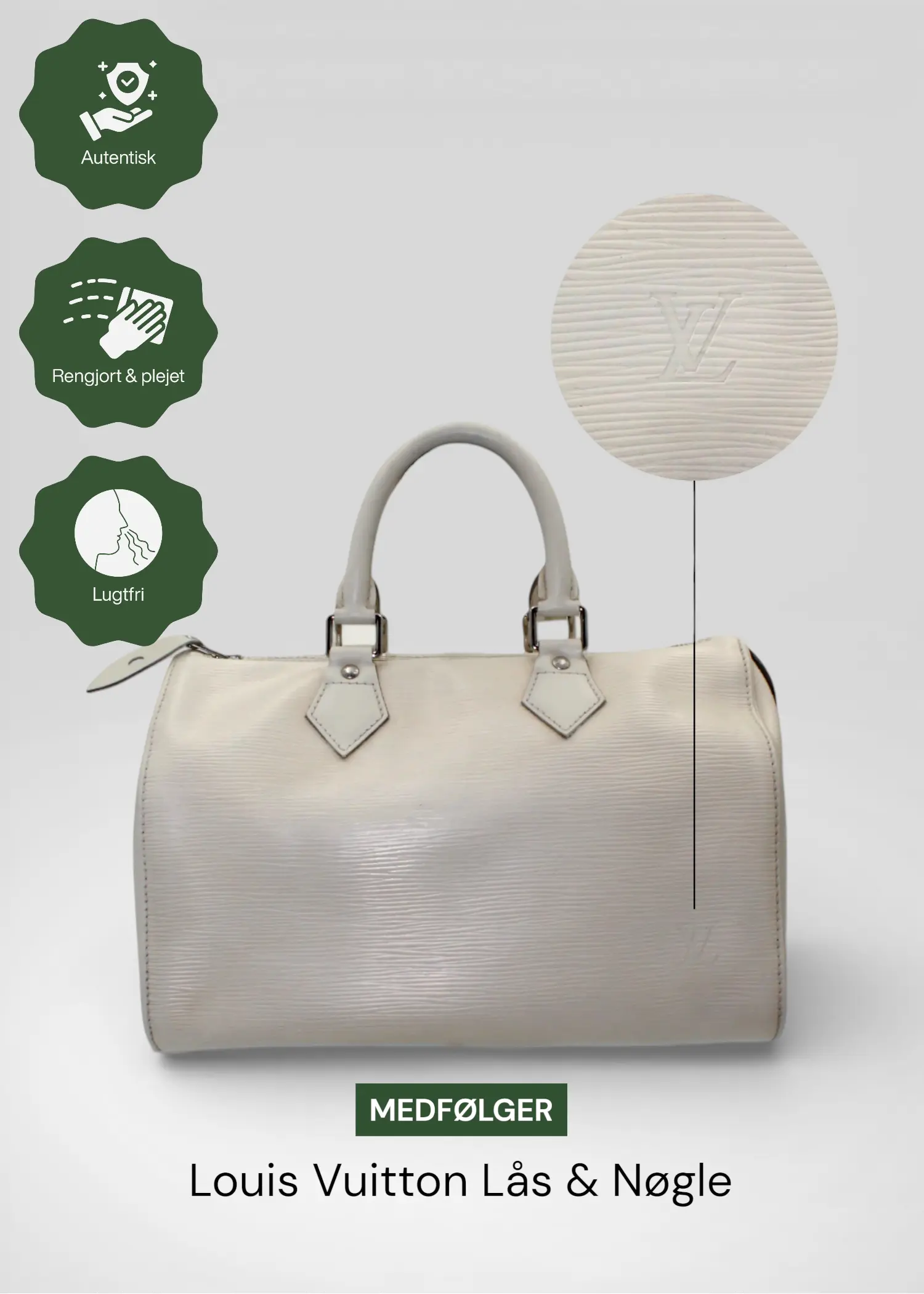 Preloved | Louis Vuitton Speedie 30 Håndtaske i Hvid Epi Læder Louis Vuitton