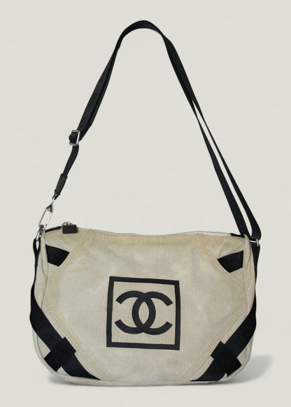 Preloved | CHANEL Sport Line CC Crossbody i Beige & Sort