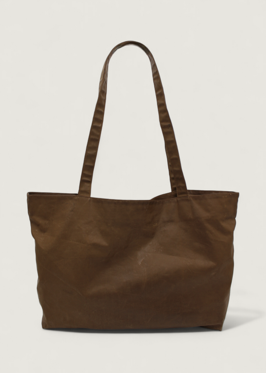 Preloved | Chanel Coco Mark Totebag i Brun Coated Materiale med Pouch