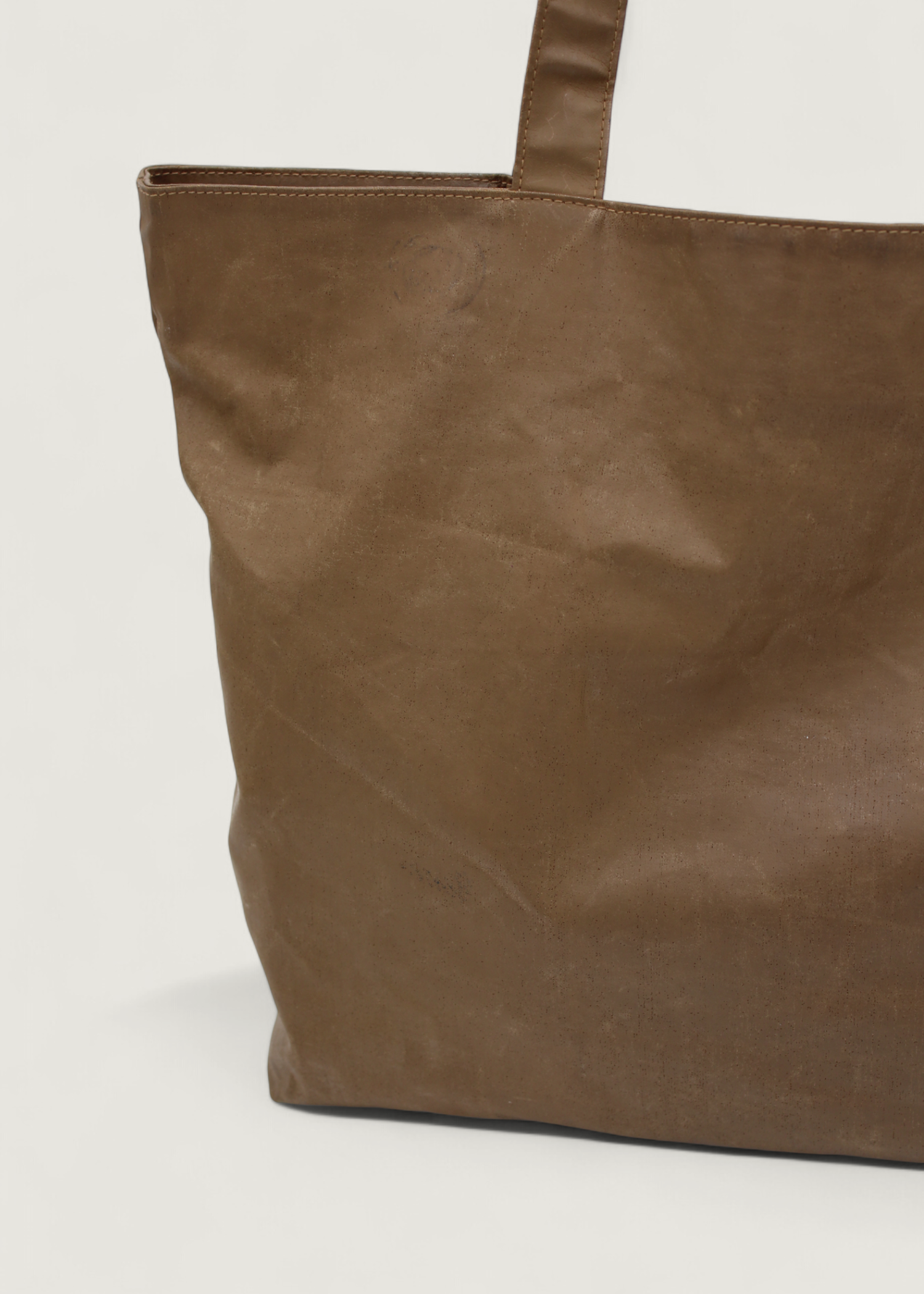 Preloved | Chanel Coco Mark Totebag i Brun Coated Materiale med Pouch