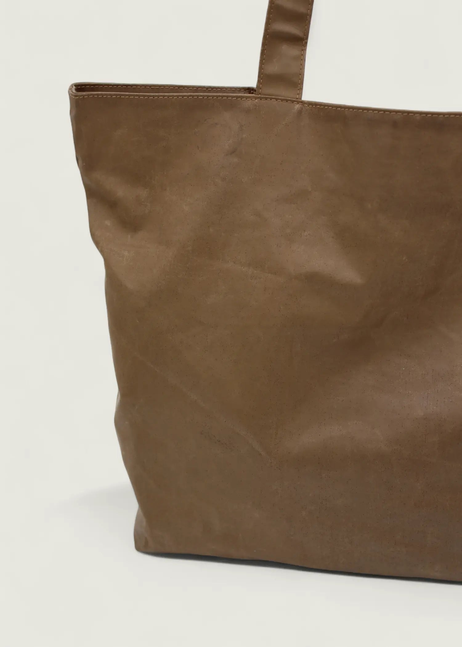 Preloved | Chanel Coco Mark Totebag i Brun Coated Materiale med Pouch Chanel