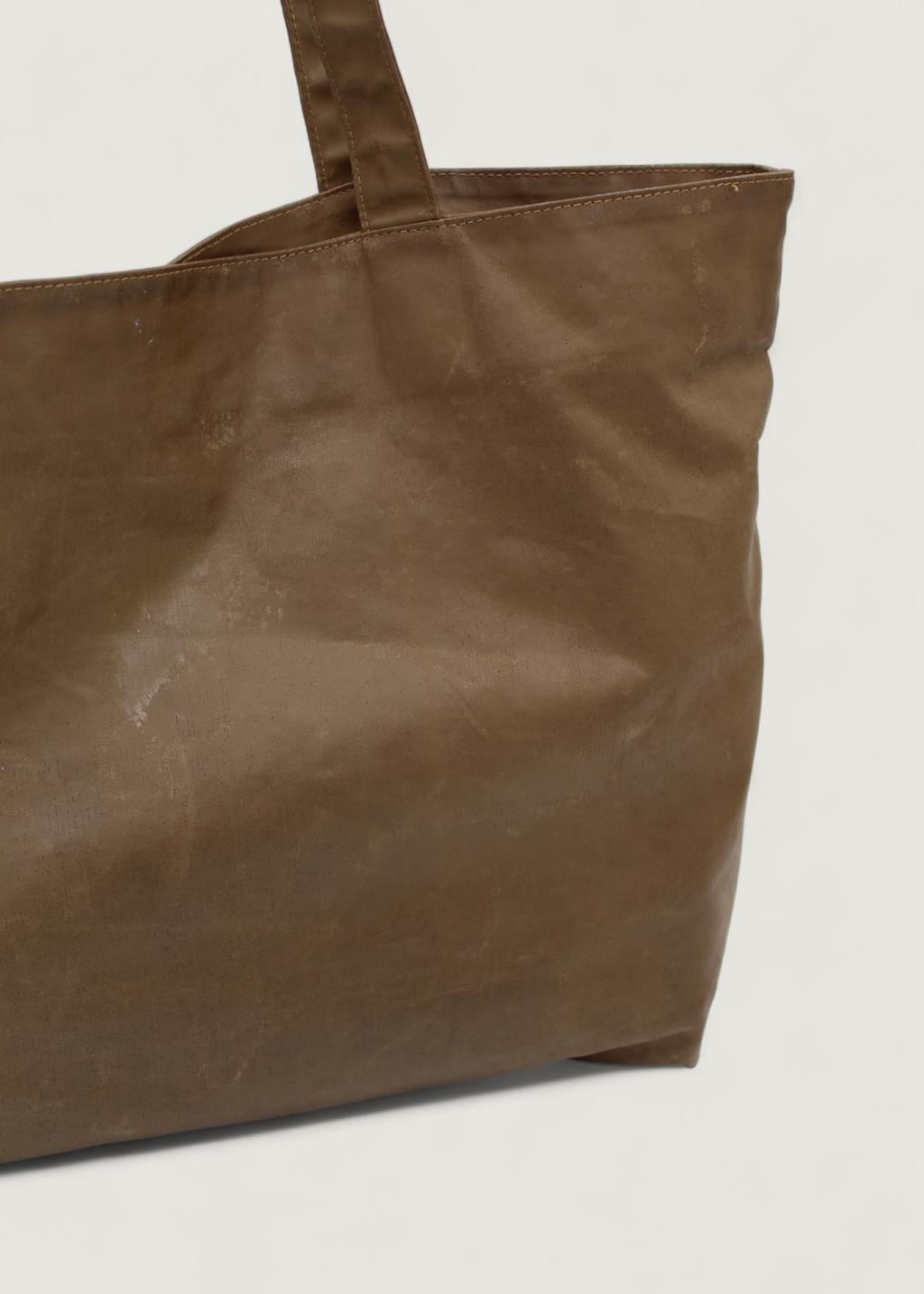 Preloved | Chanel Coco Mark Totebag i Brun Coated Materiale med Pouch