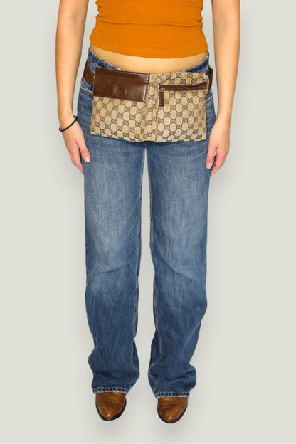 Preloved | GUCCI GG Canvas Bæltetaske i Beige & Brun
