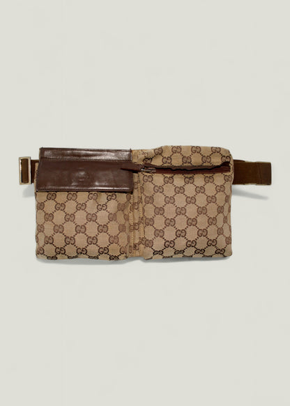 Preloved | GUCCI GG Canvas Bæltetaske i Beige & Brun