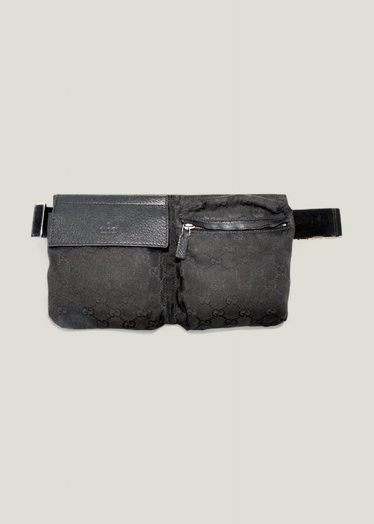 Preloved | GUCCI GG Canvas Bæltetaske i Sort