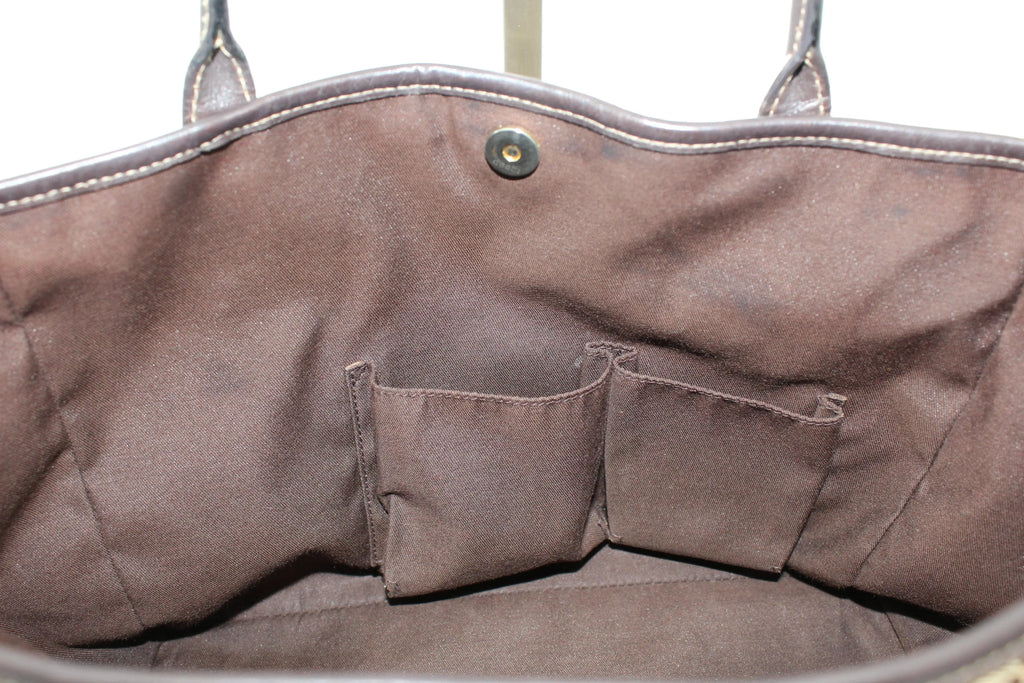 Preloved | Gucci GG Monogram Totebag i Brun med Guld Hardware Gucci