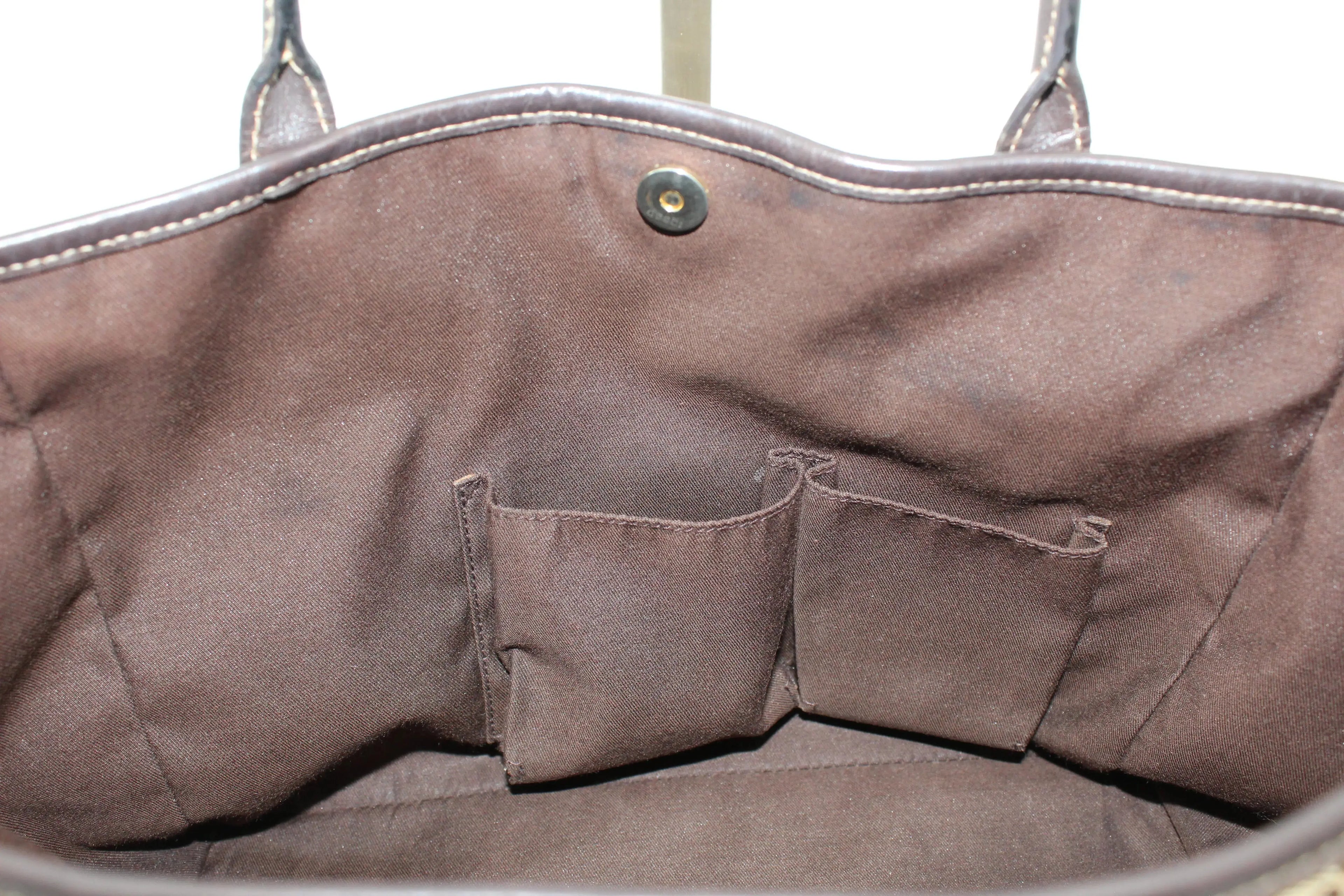 Preloved | Gucci GG Monogram Totebag i Brun med Guld Hardware Gucci