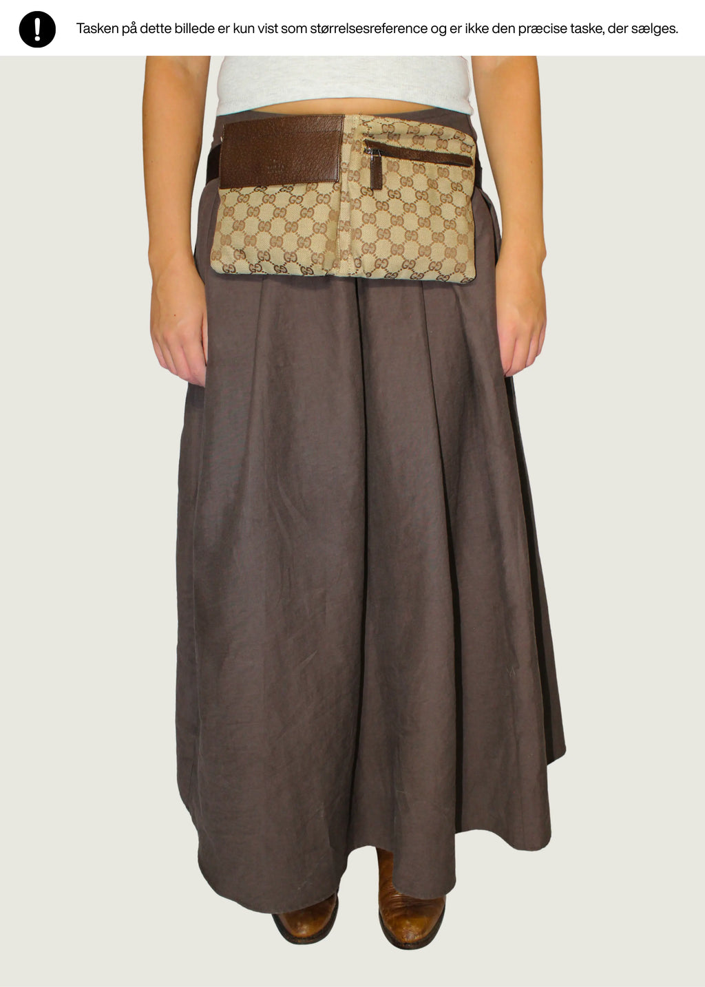 Preloved | Gucci Monogram Bæltetaske i GG Canvas med Brun Læder Gucci