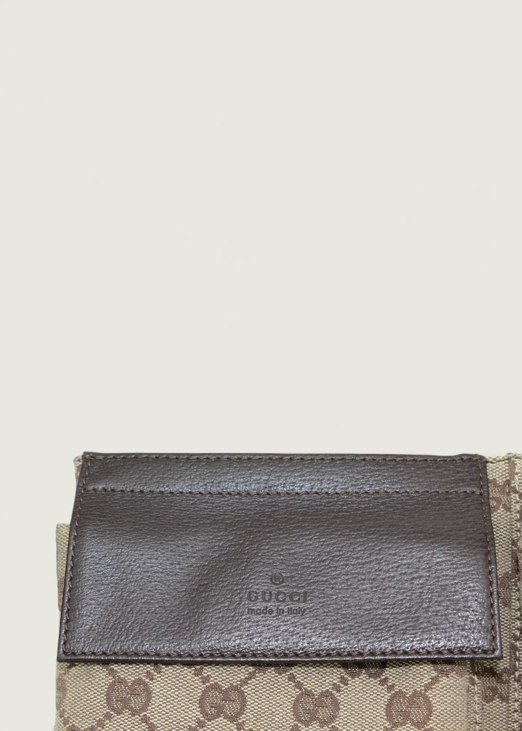 Preloved | Gucci Monogram Bæltetaske i GG Canvas med Brun Læder Gucci
