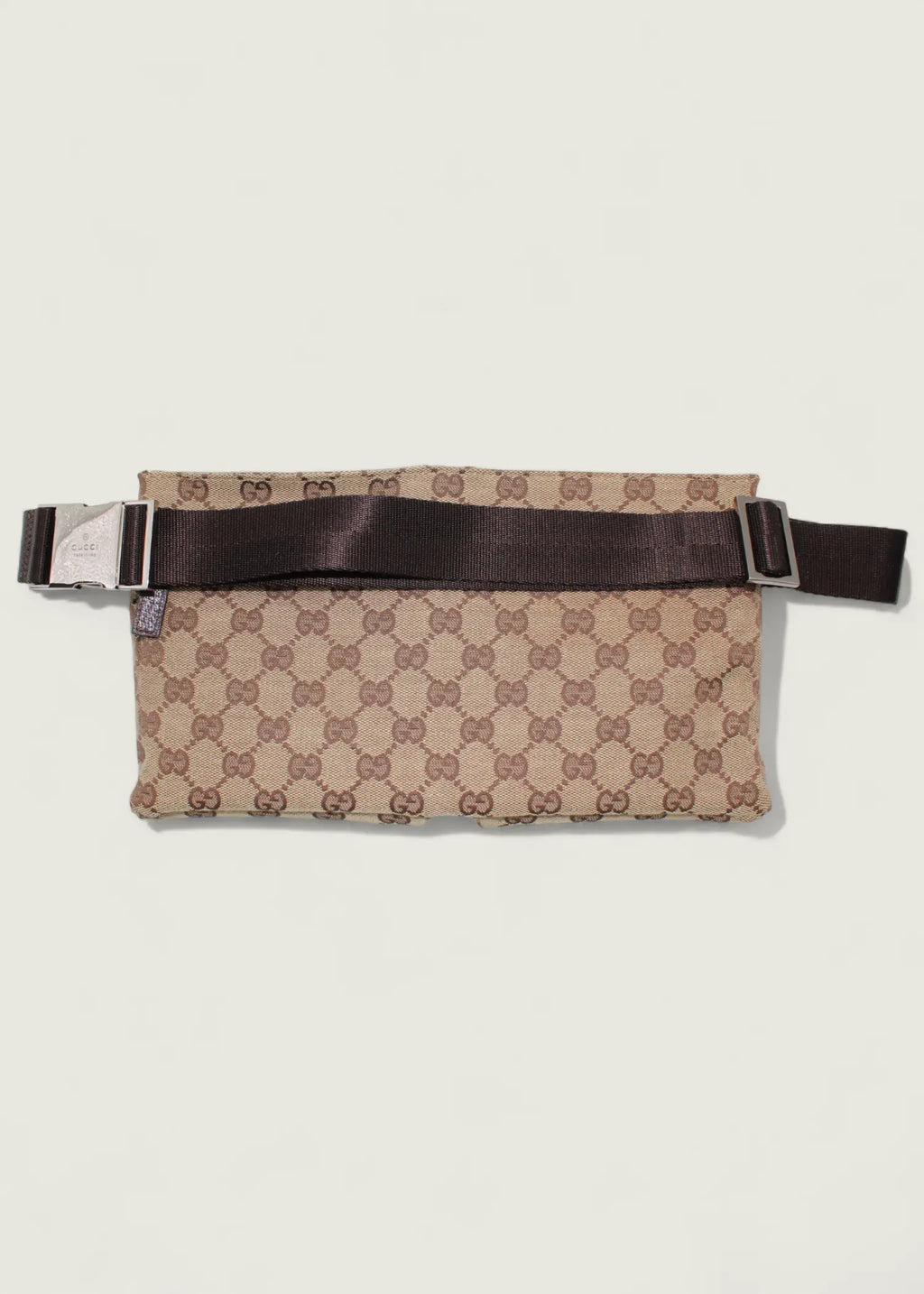 Preloved | Gucci Monogram Bæltetaske i GG Canvas med Brun Læder Gucci