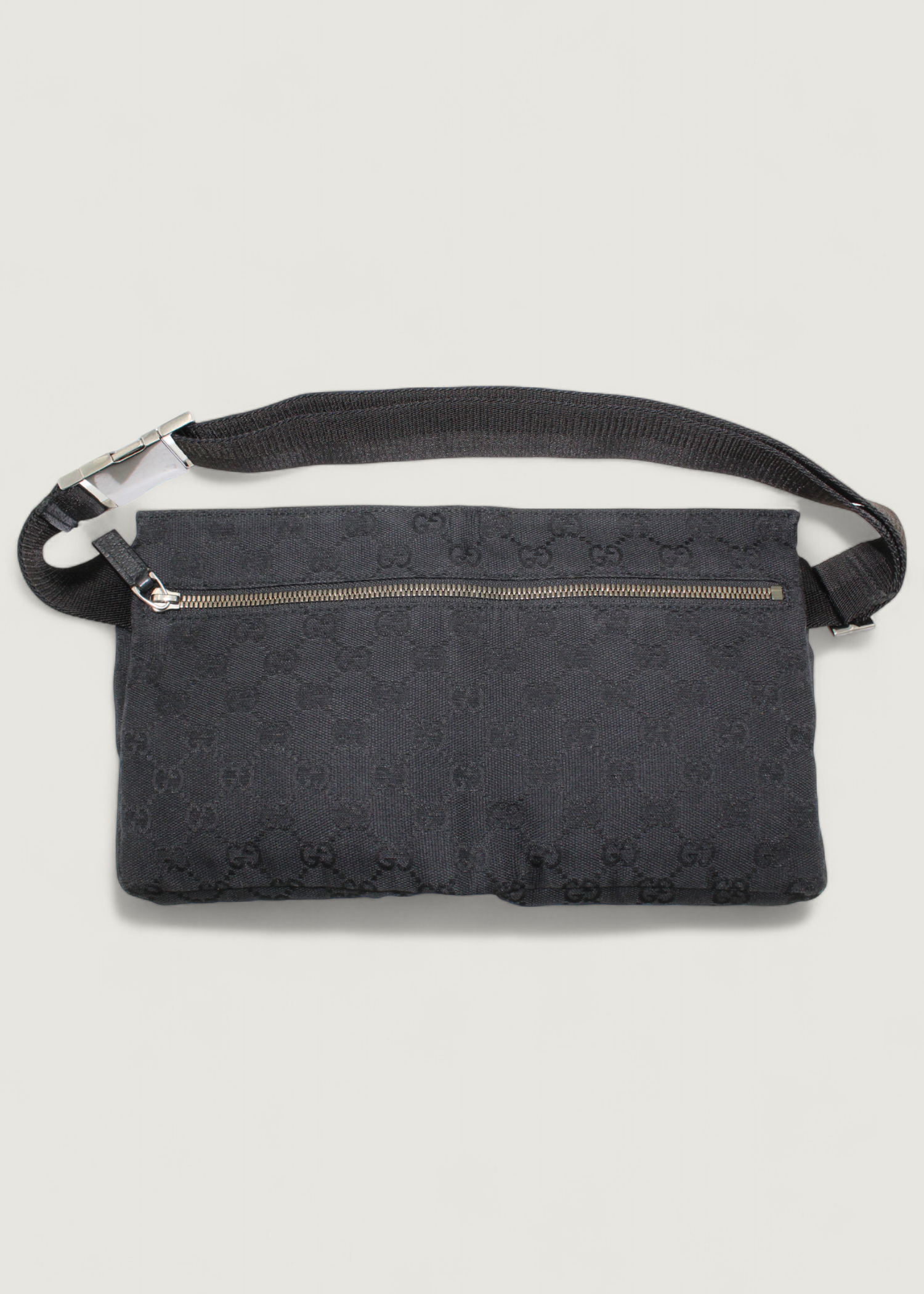 Preloved | Gucci Monogram Bæltetaske i Sort GG Canvas