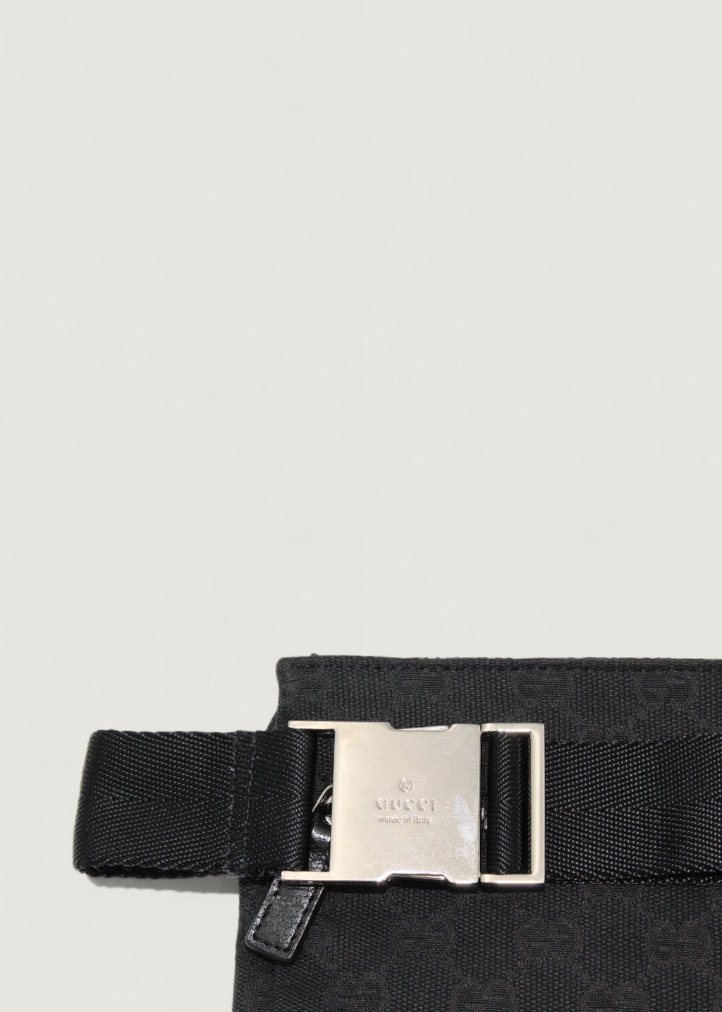 Preloved | Gucci Monogram Bæltetaske i Sort GG Canvas