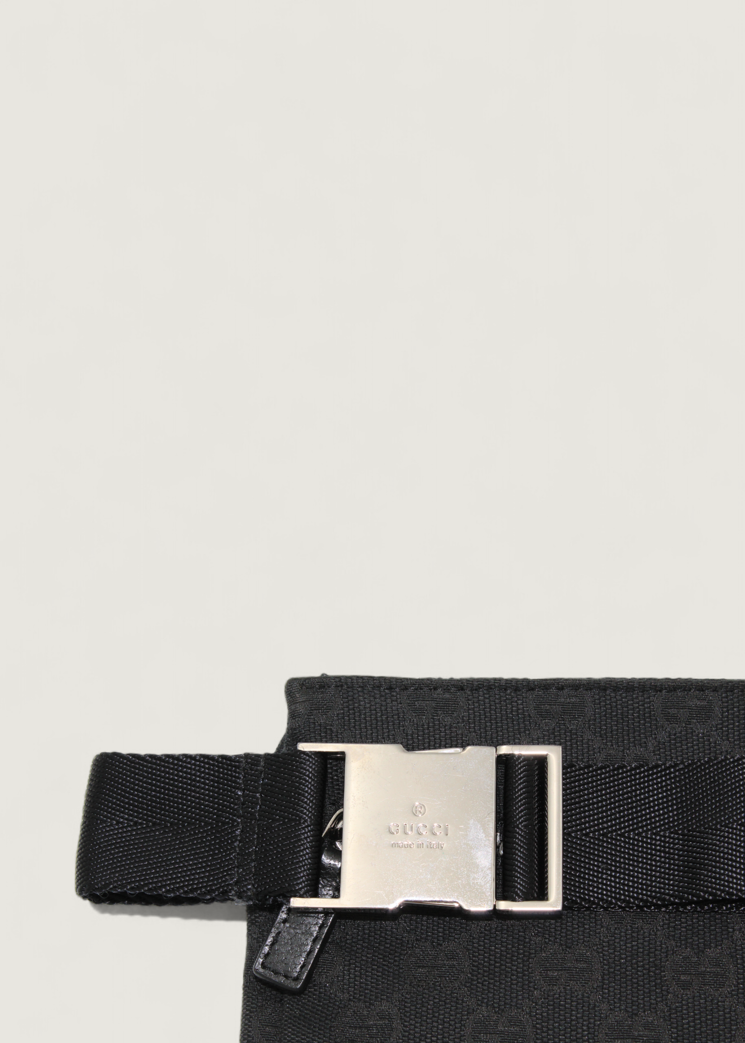 Preloved | Gucci Monogram Bæltetaske i Sort GG Canvas