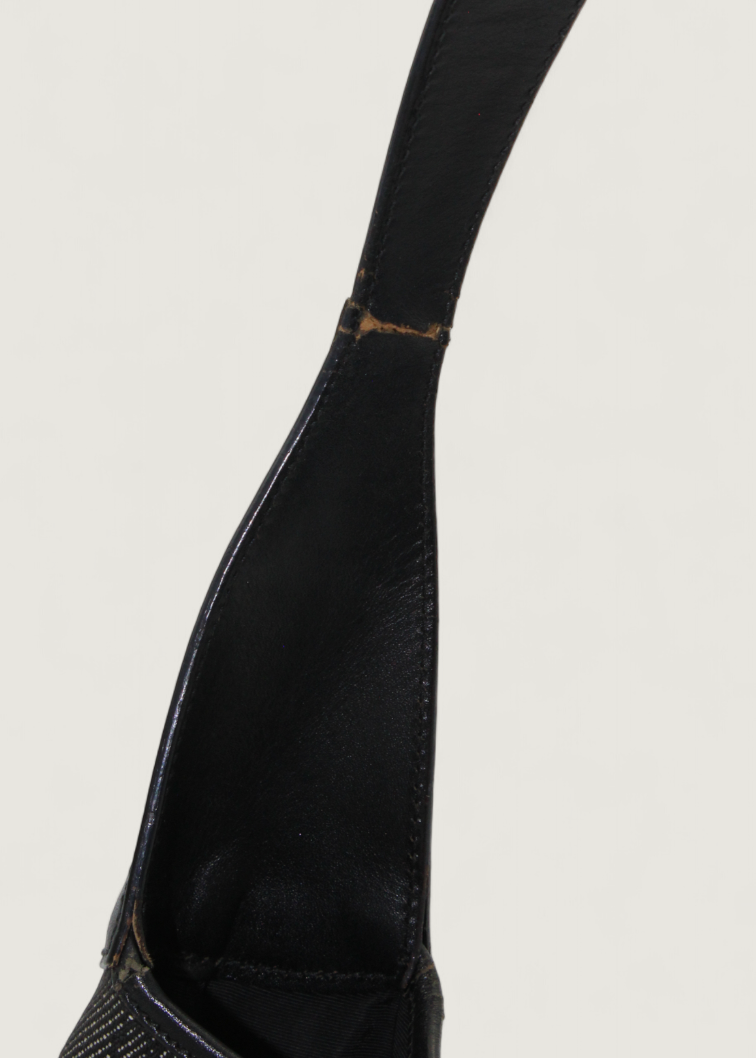 Preloved | Gucci Monogram Jackie Skuldertaske i Metallic & Sort GG Canvas