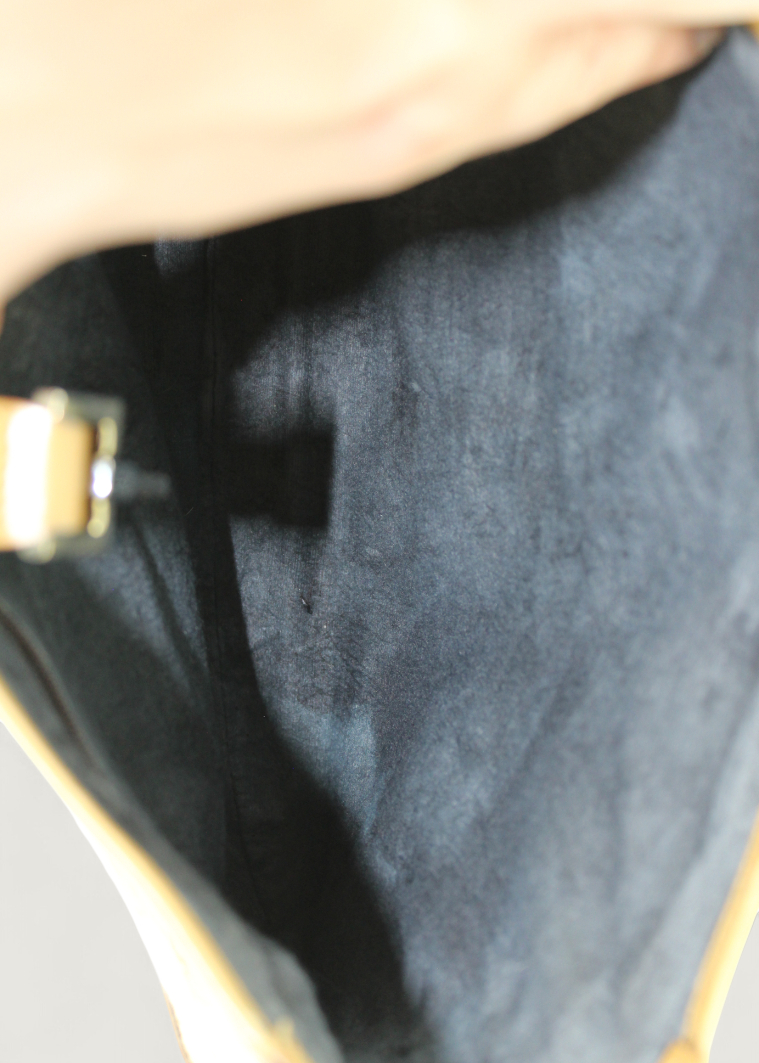 Preloved | Gucci Monogram Jackie Skuldertaske i GG Canvas med Gul Læder