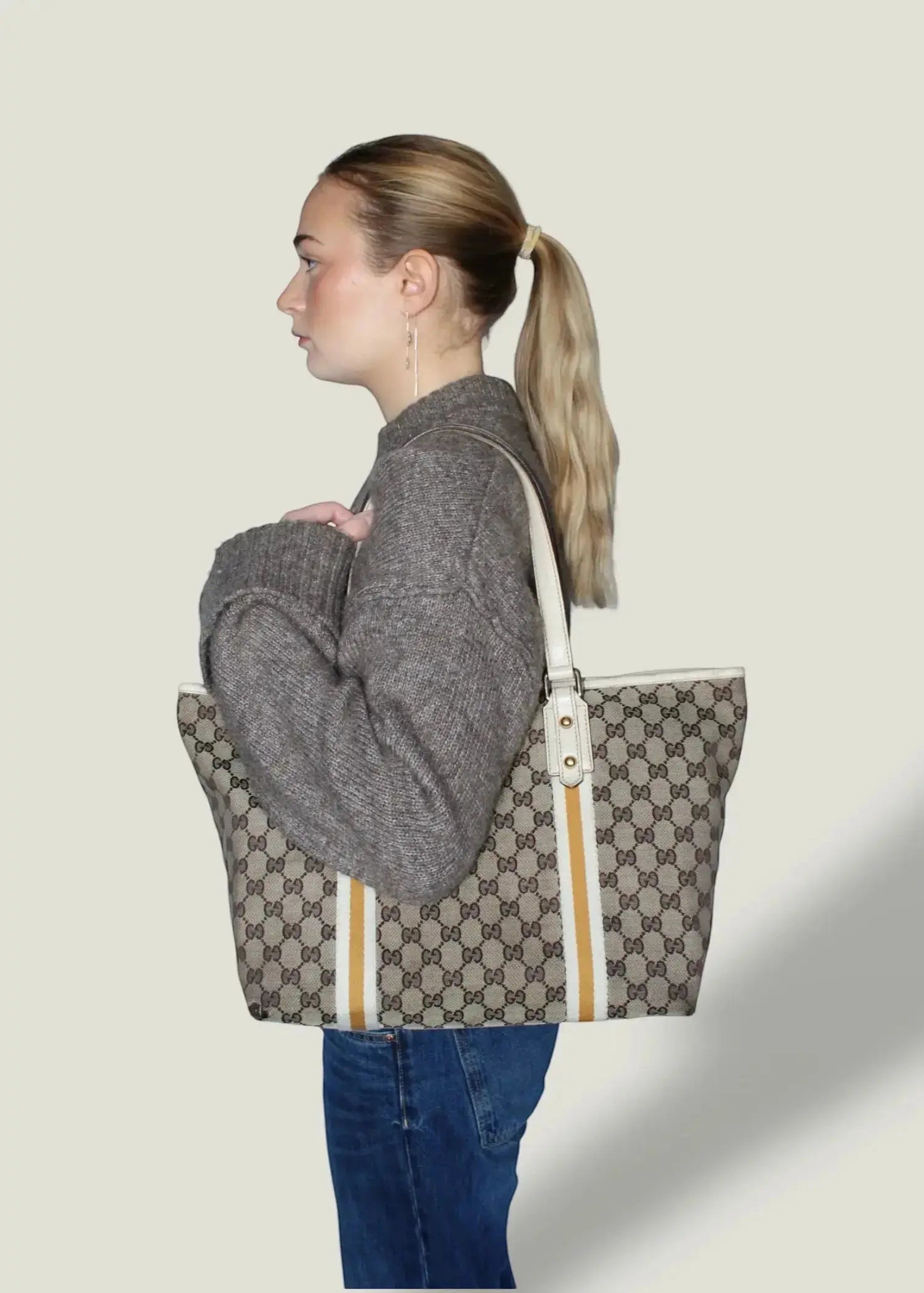 Preloved | Gucci Monogram Jolicoeur Totebag i GG Canvas Gucci