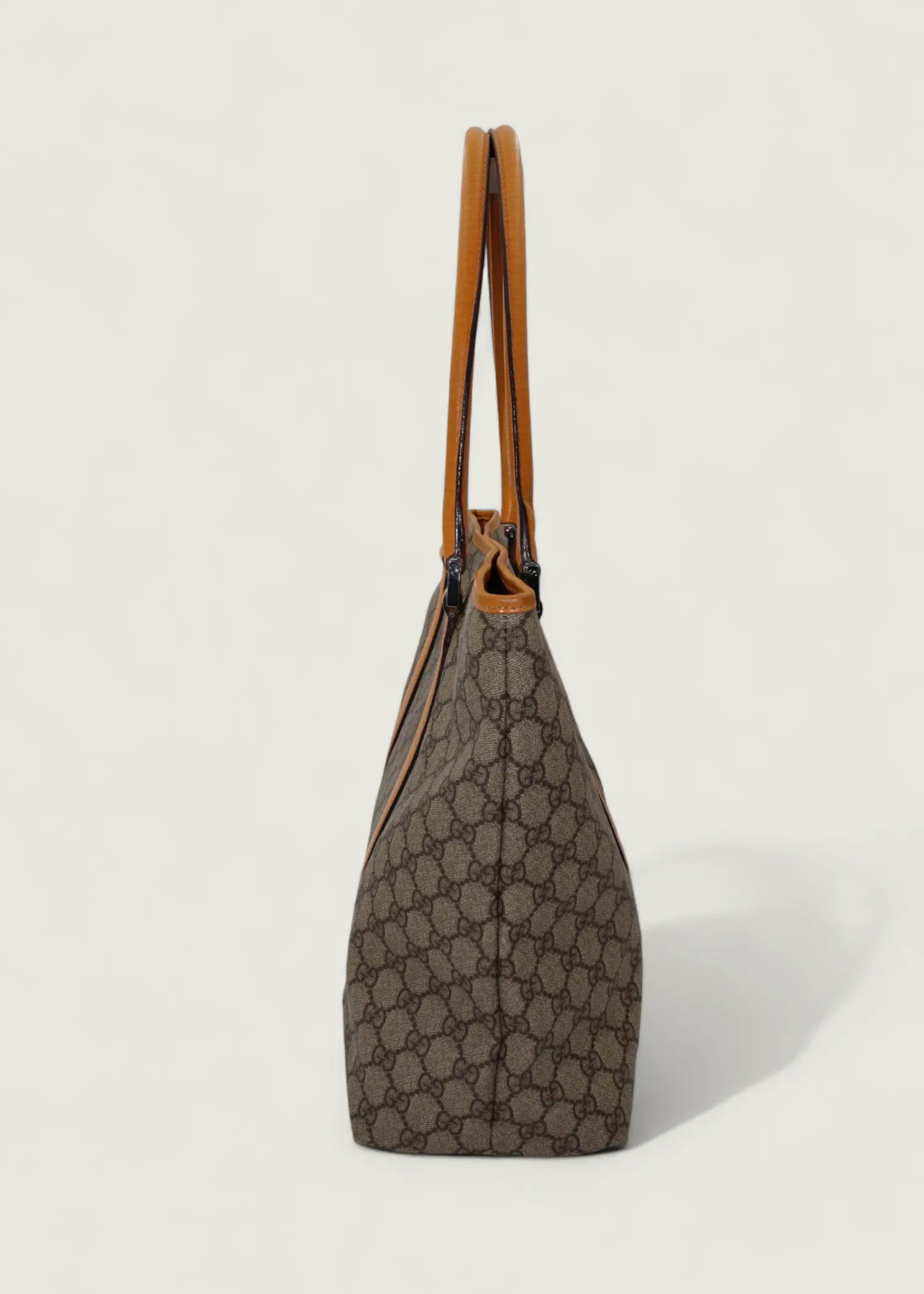 Preloved | Gucci Monogram Joy Totebag i GG Supreme i Orange Læder Gucci