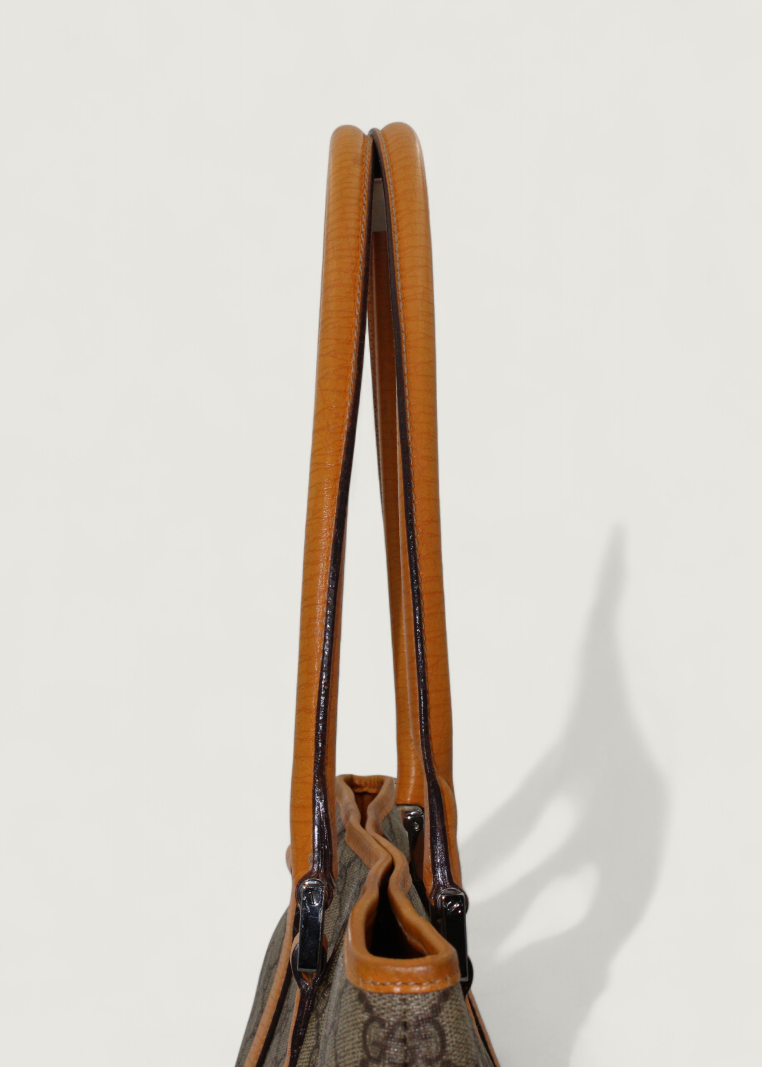 Preloved | Gucci Monogram Joy Totebag i GG Supreme i Orange Læder