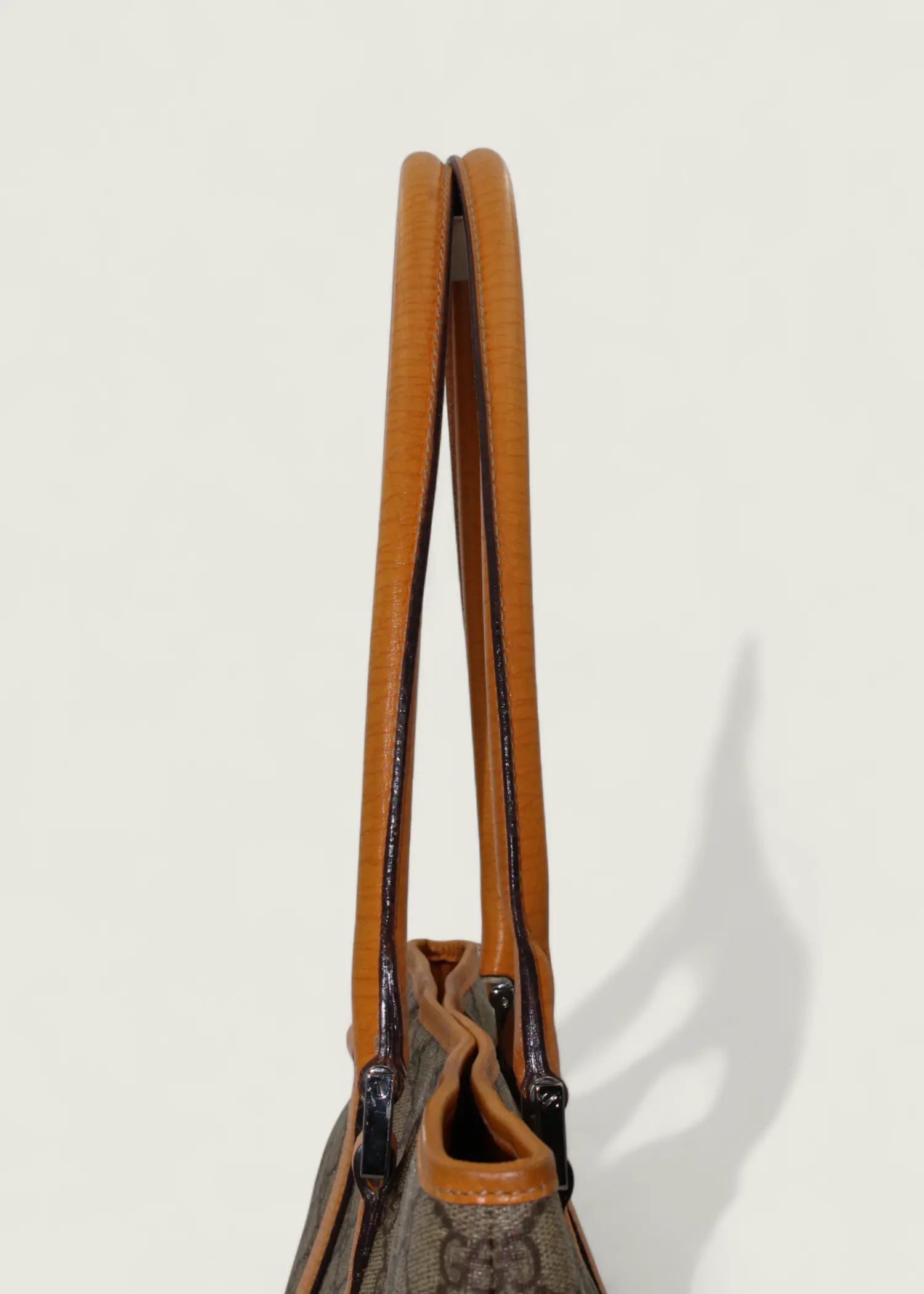 Preloved | Gucci Monogram Joy Totebag i GG Supreme i Orange Læder Gucci