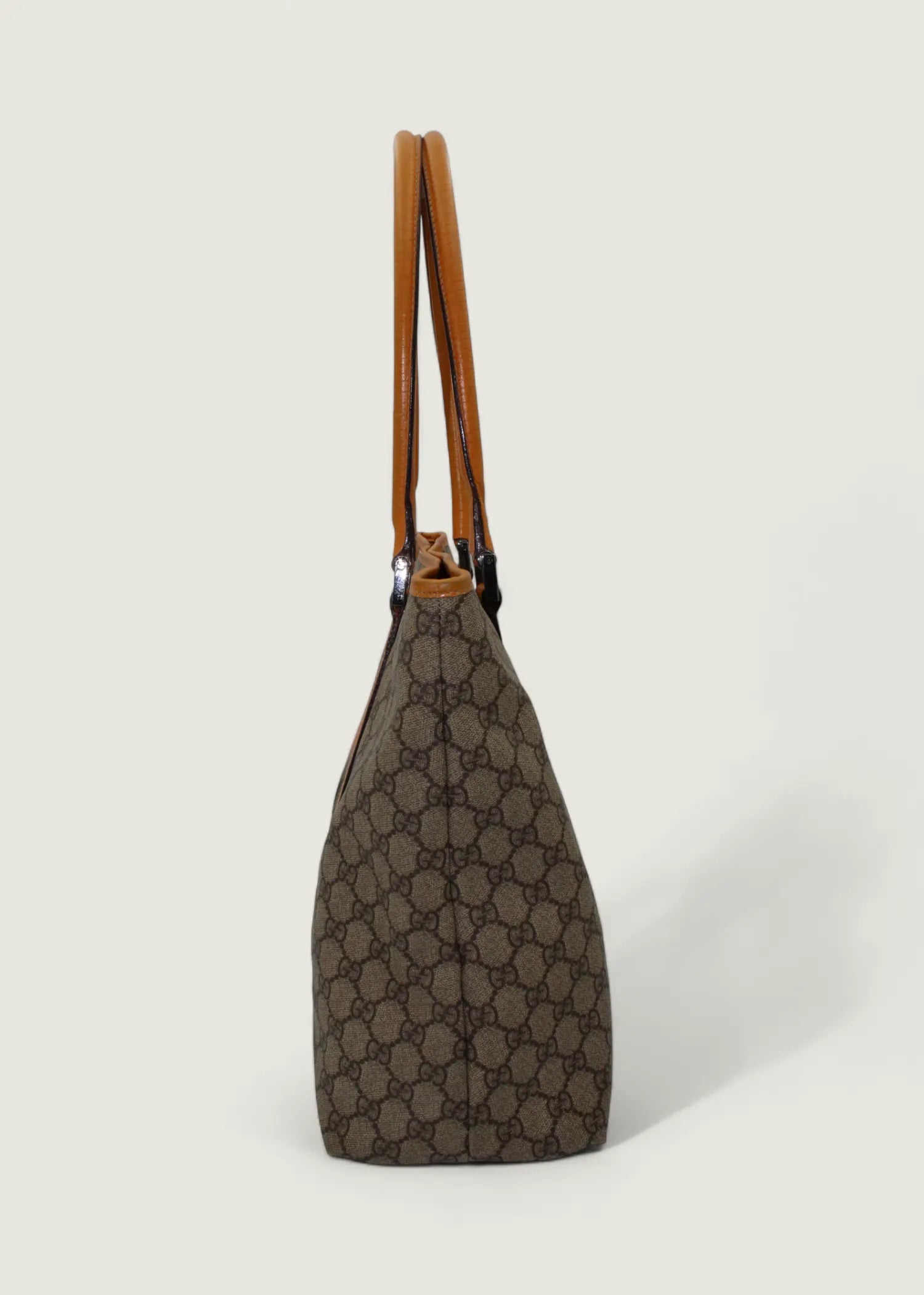 Preloved | Gucci Monogram Joy Totebag i GG Supreme i Orange Læder Gucci
