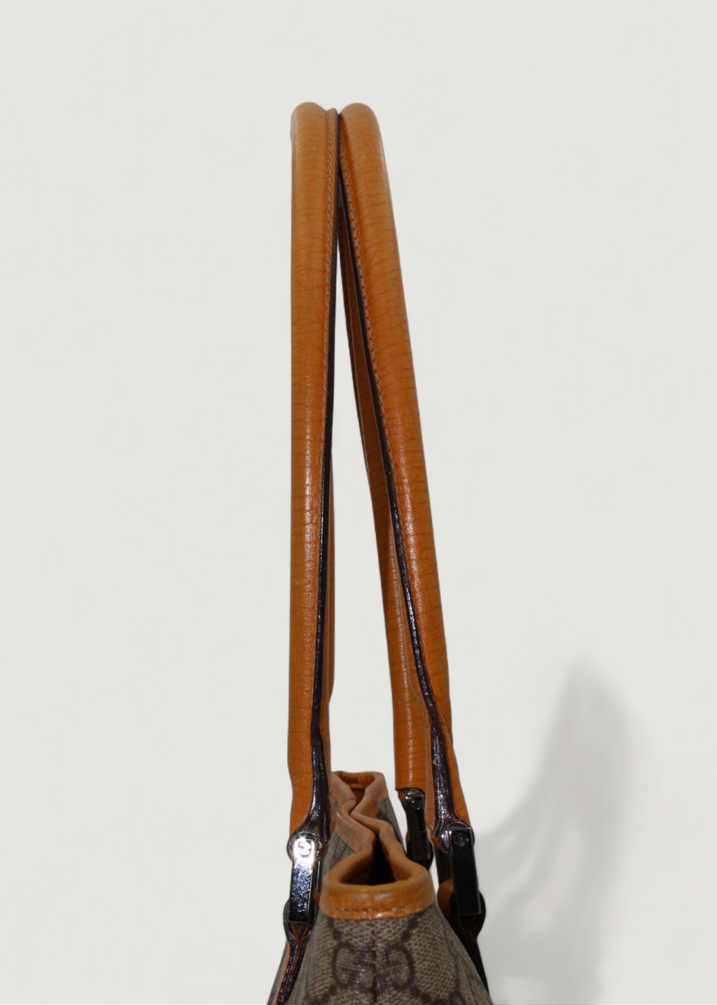 Preloved | Gucci Monogram Joy Totebag i GG Supreme i Orange Læder