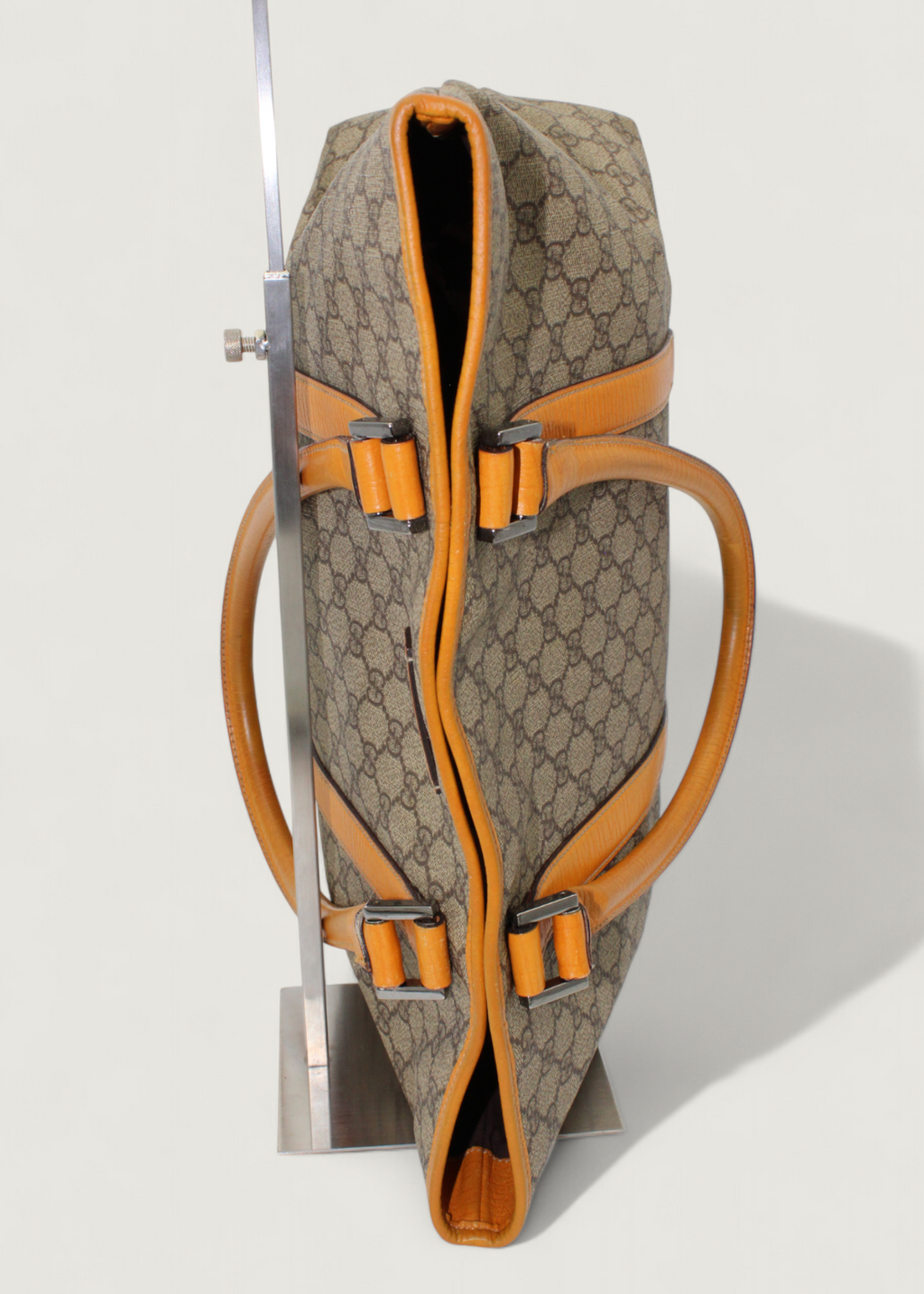 Preloved | Gucci Monogram Joy Totebag i GG Supreme i Orange Læder