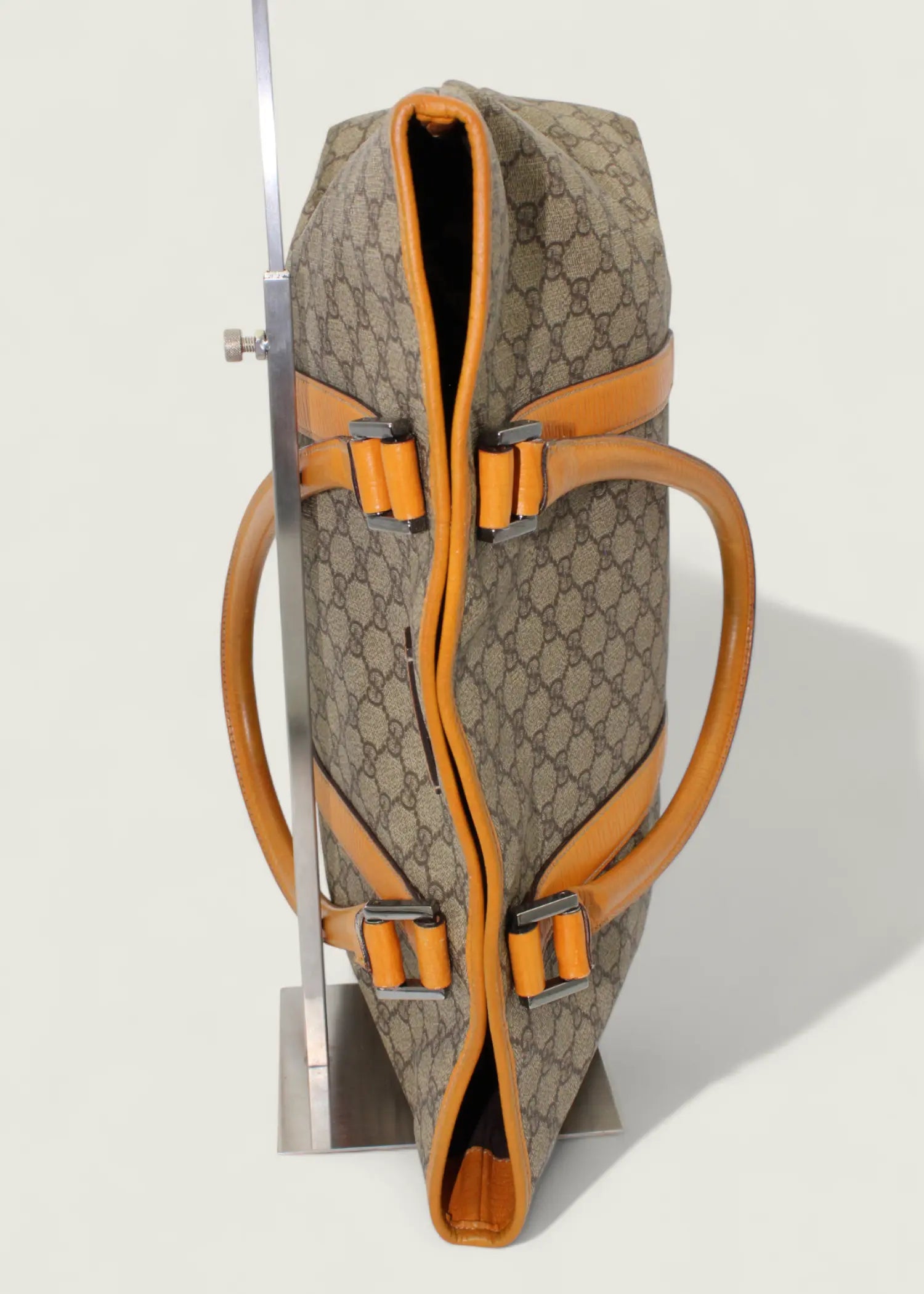 Preloved | Gucci Monogram Joy Totebag i GG Supreme i Orange Læder Gucci