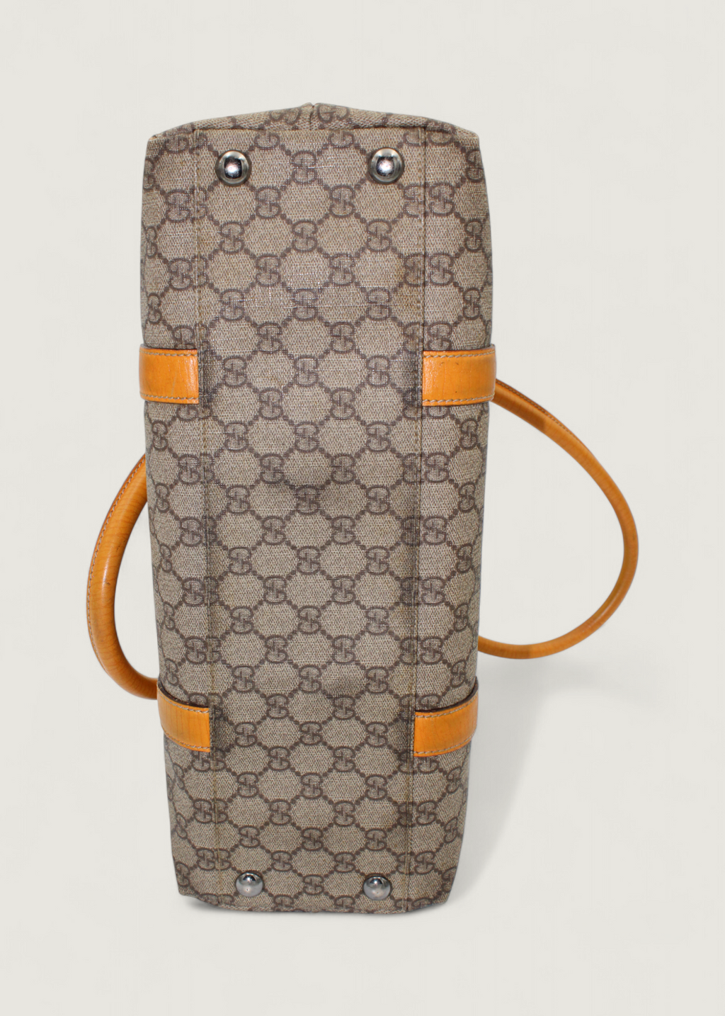 Preloved | Gucci Monogram Joy Totebag i GG Supreme i Orange Læder