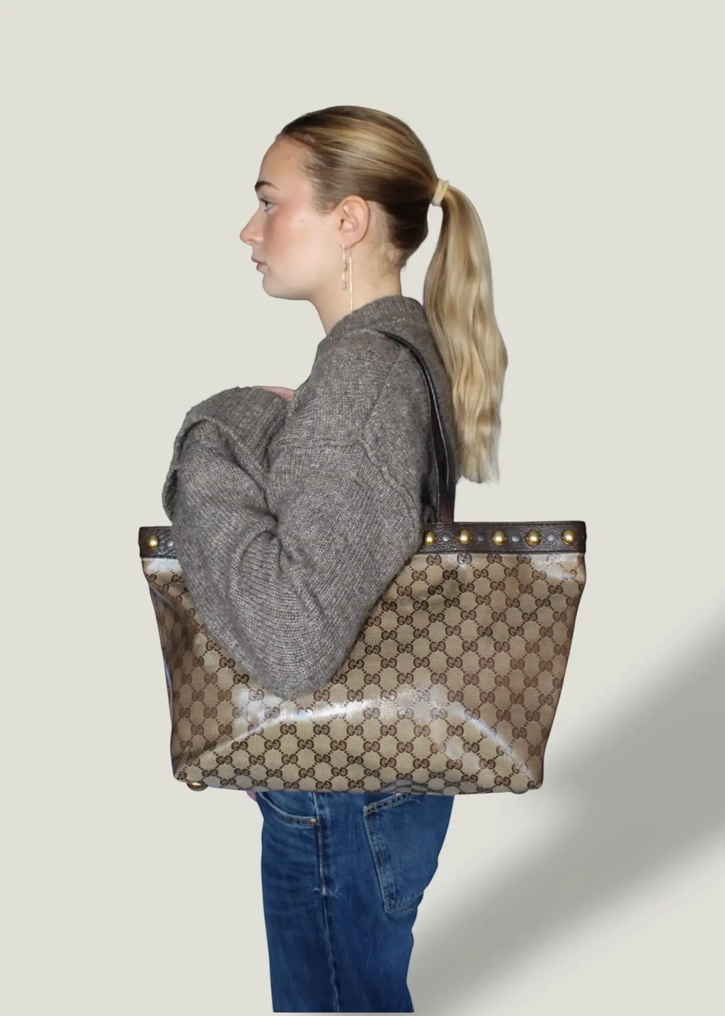 Preloved | Gucci Monogram Shima Totebag i GG Canvas Gucci
