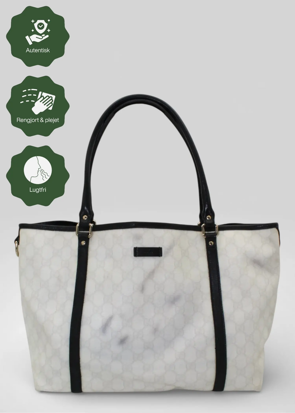 Preloved | Gucci Monogram Totebag i GG Supreme Hvid Gucci