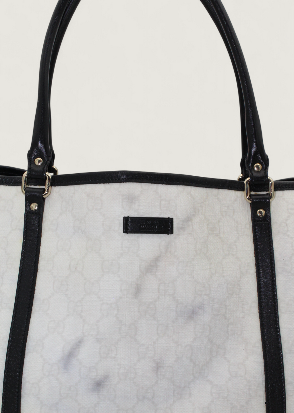 Preloved | Gucci Monogram Totebag i GG Supreme Hvid