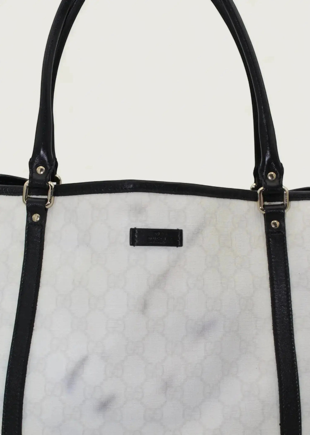 Preloved | Gucci Monogram Totebag i GG Supreme Hvid Gucci