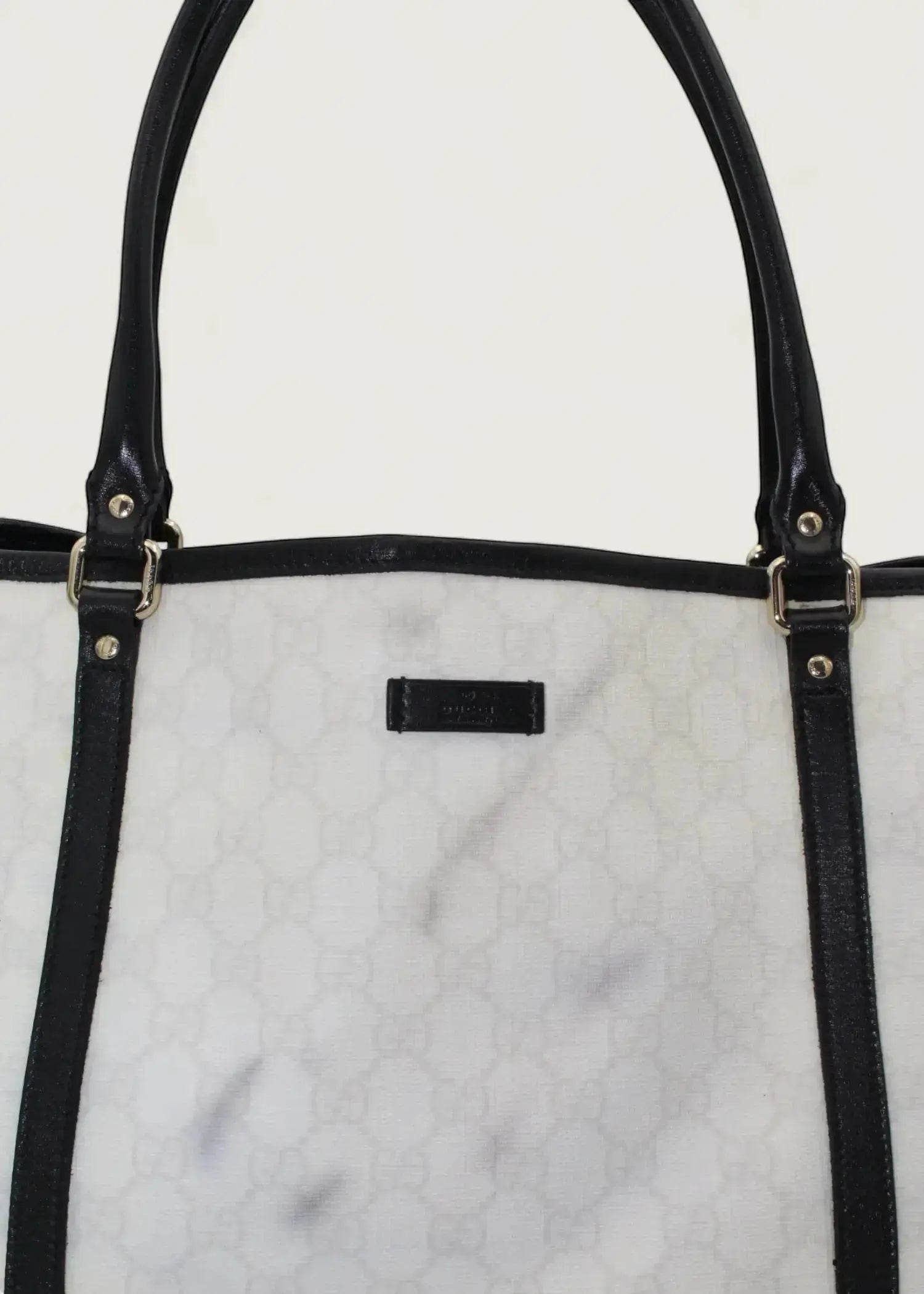 Preloved | Gucci Monogram Totebag i GG Supreme Hvid Gucci