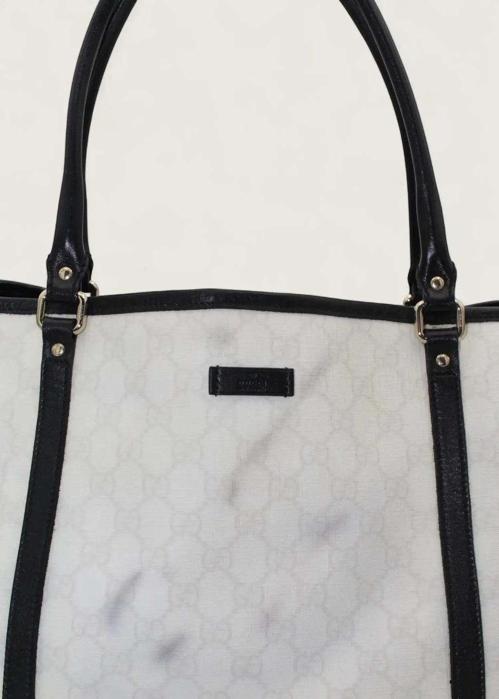 Preloved | Gucci Monogram Totebag i GG Supreme Hvid Gucci