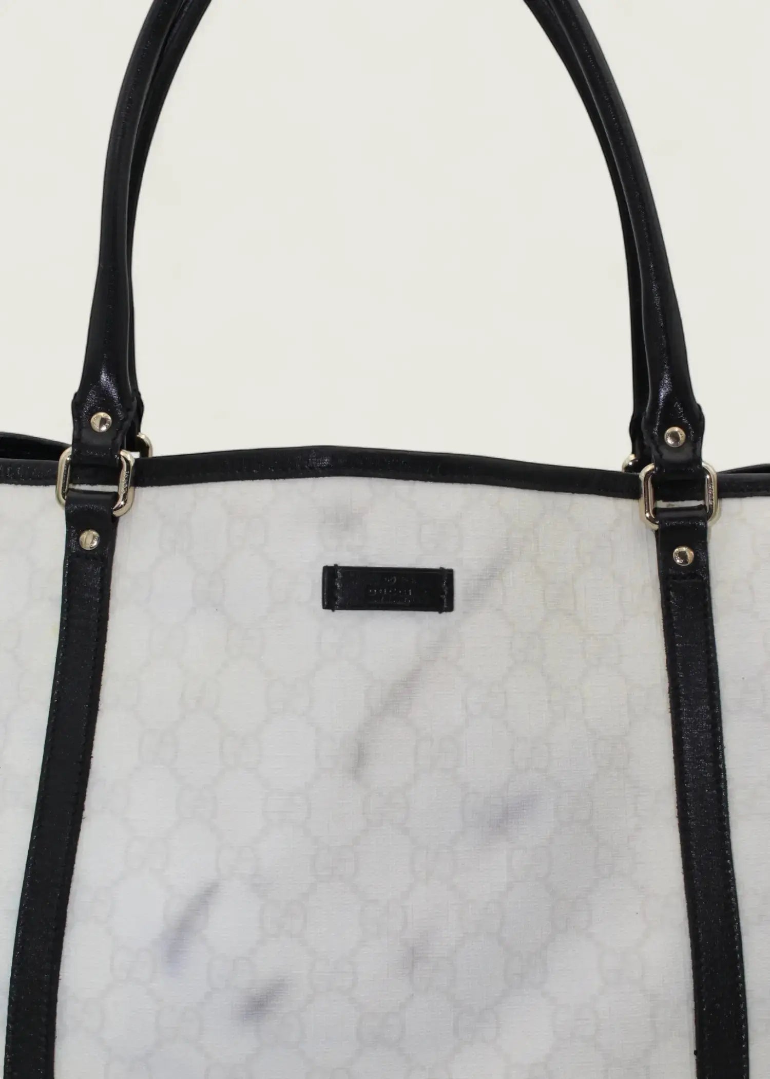 Preloved | Gucci Monogram Totebag i GG Supreme Hvid Gucci