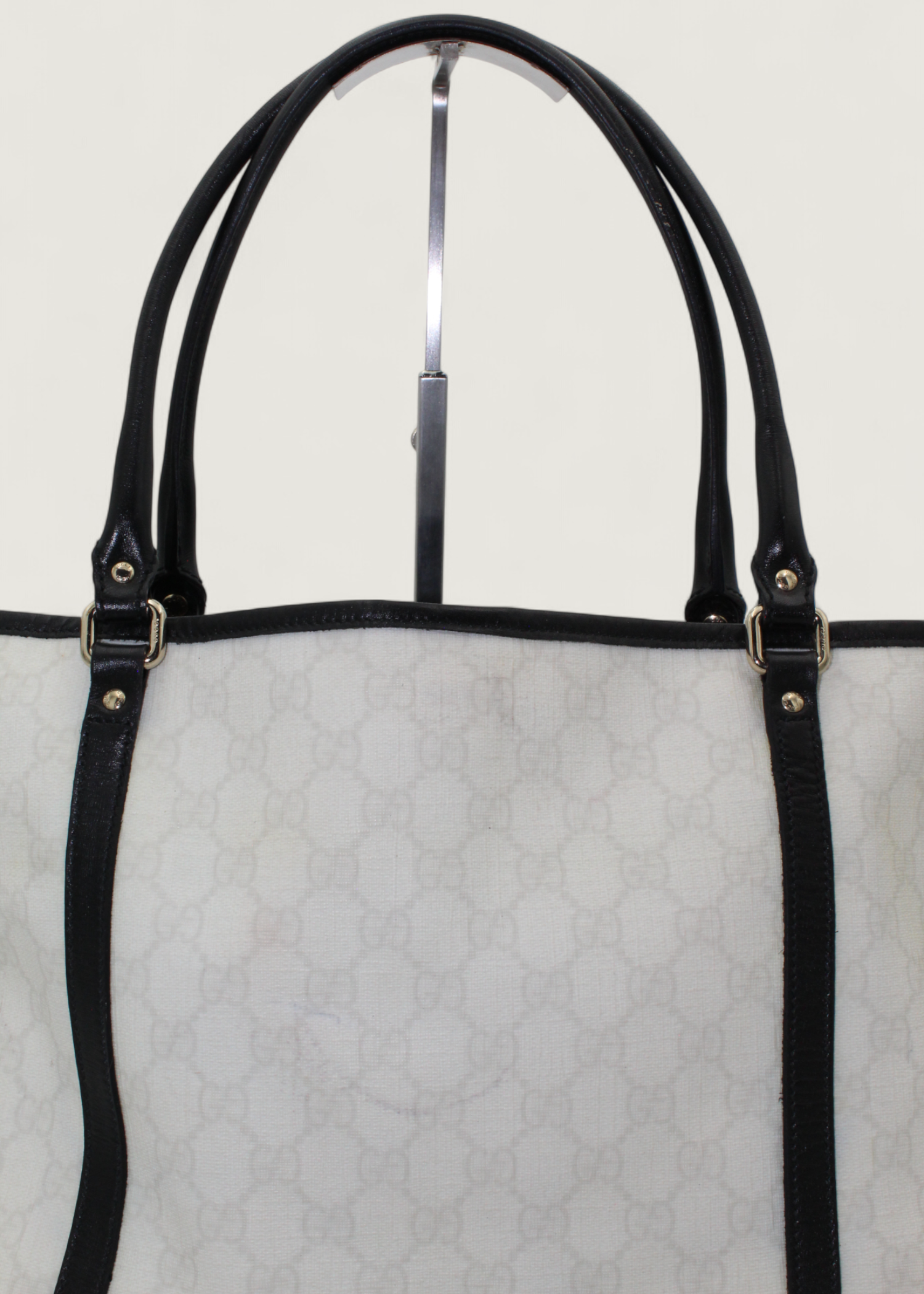 Preloved | Gucci Monogram Totebag i GG Supreme Hvid