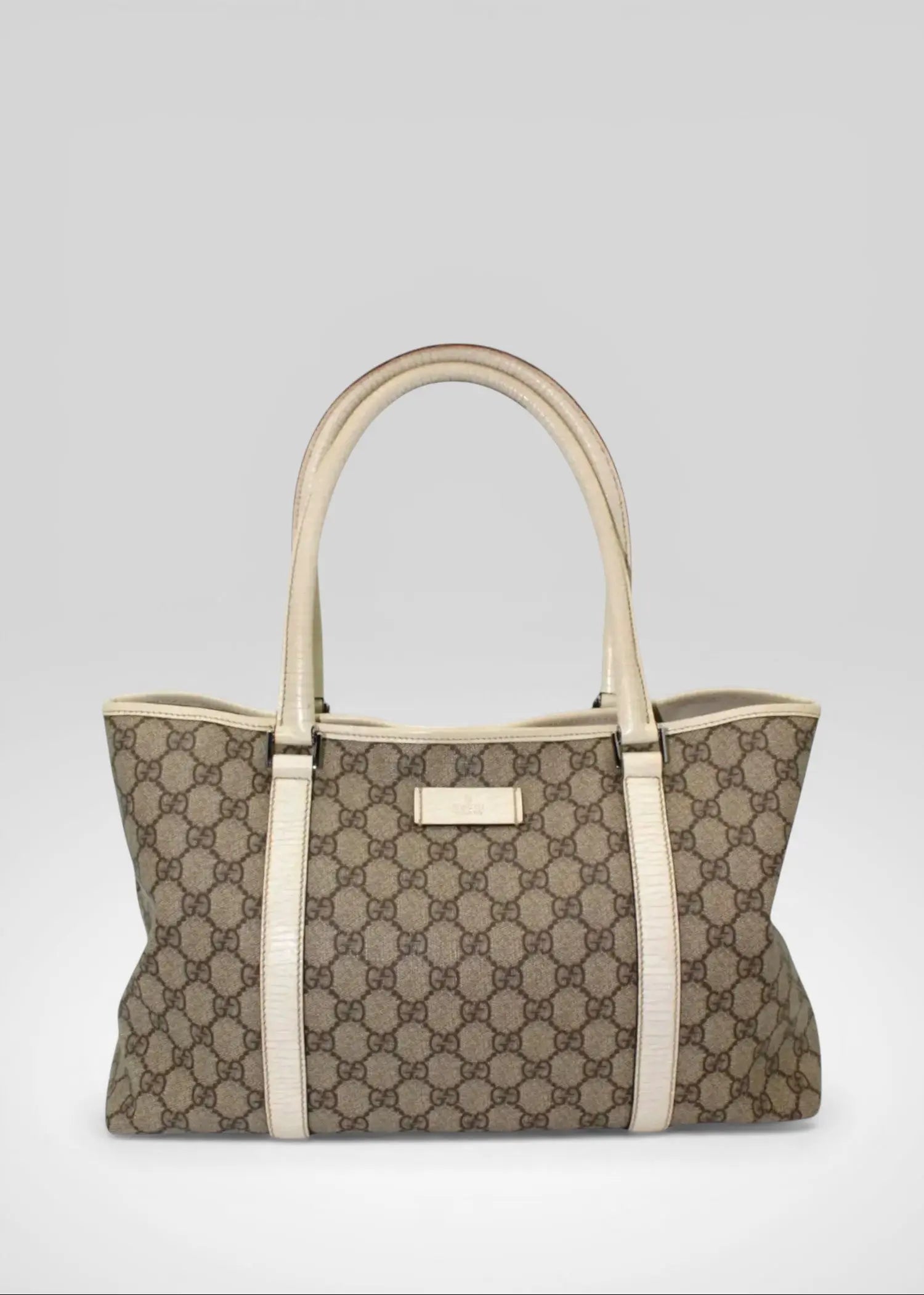 Preloved | Gucci Monogram Totebag i GG Supreme Ivory Gucci