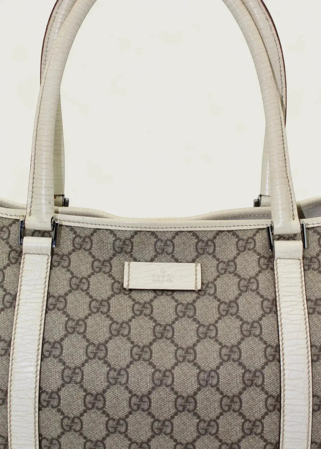 Preloved | Gucci Monogram Totebag i GG Supreme Ivory Gucci