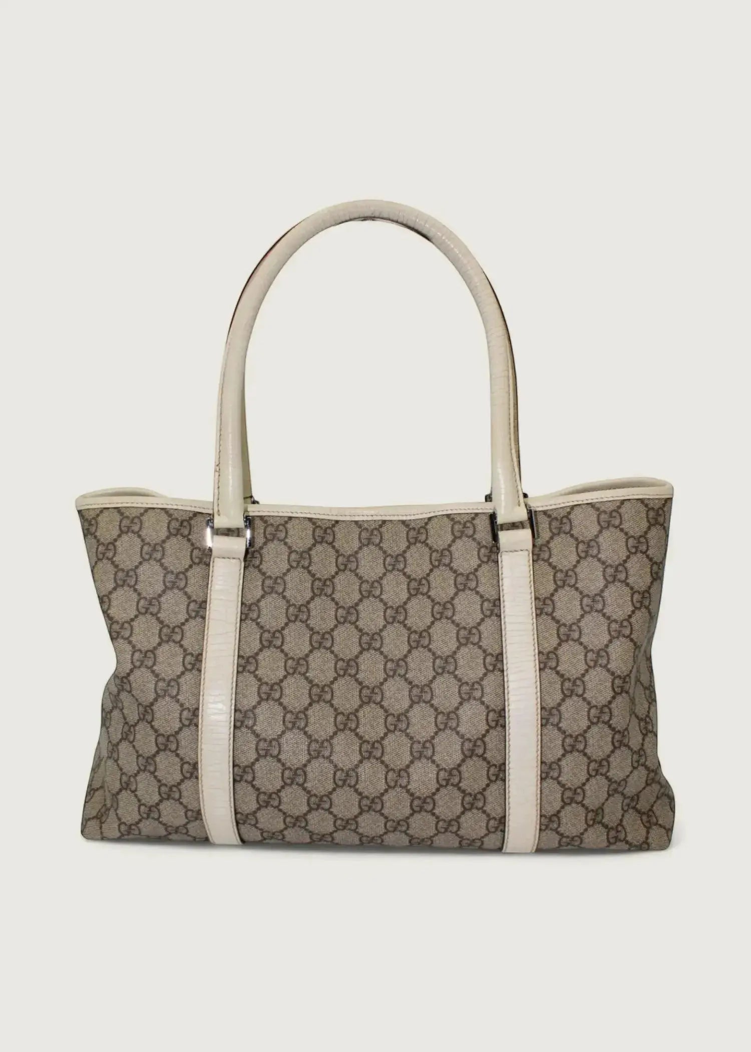 Preloved | Gucci Monogram Totebag i GG Supreme Ivory Gucci