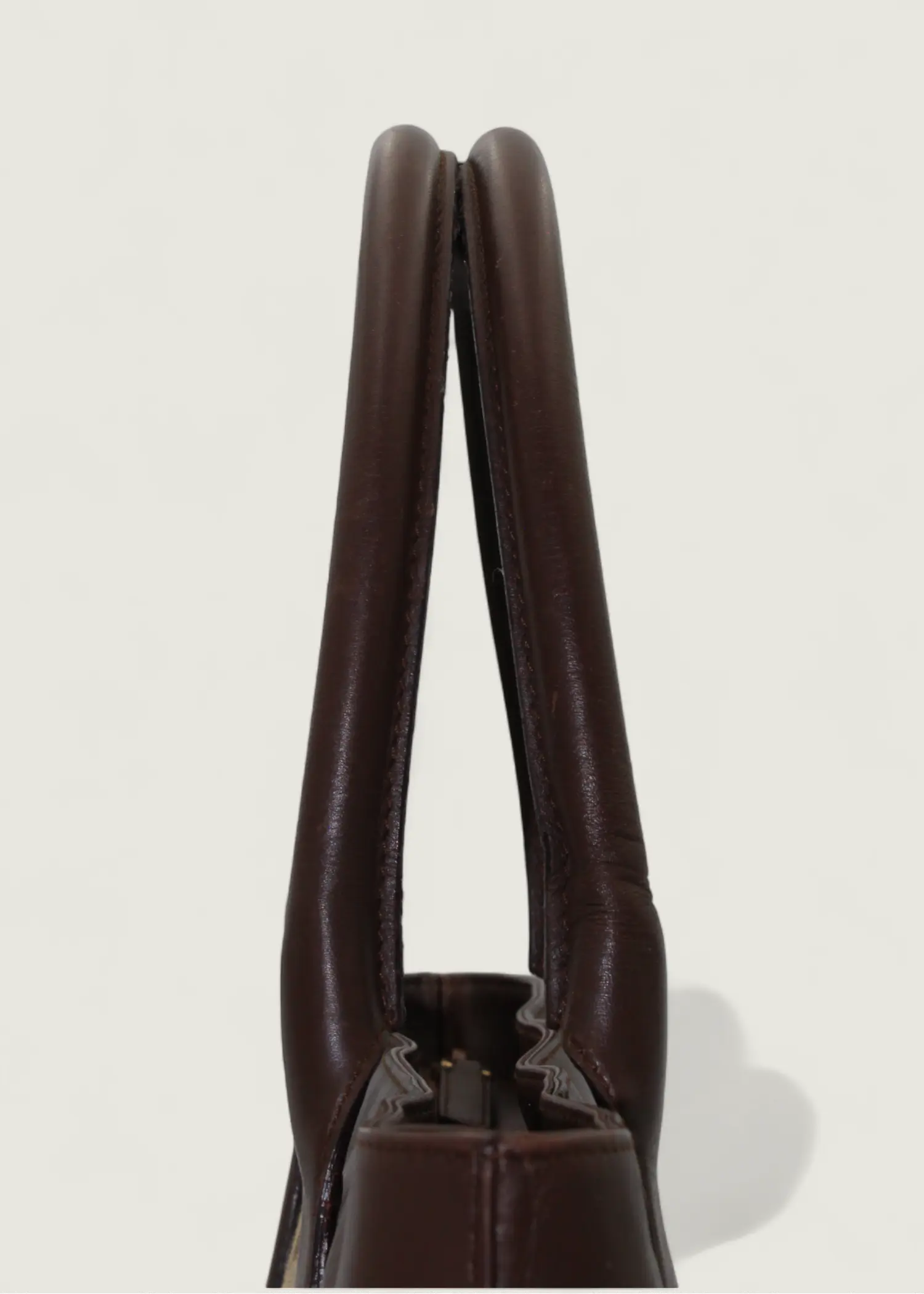 Preloved | Gucci Monogram Totebag i GG Supreme med Brun Læder Gucci