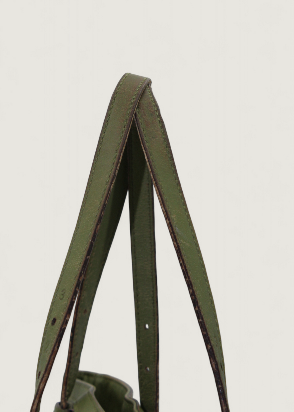 Preloved | Gucci Monogram Nice Totebag i GG Supreme med Grøn Læder